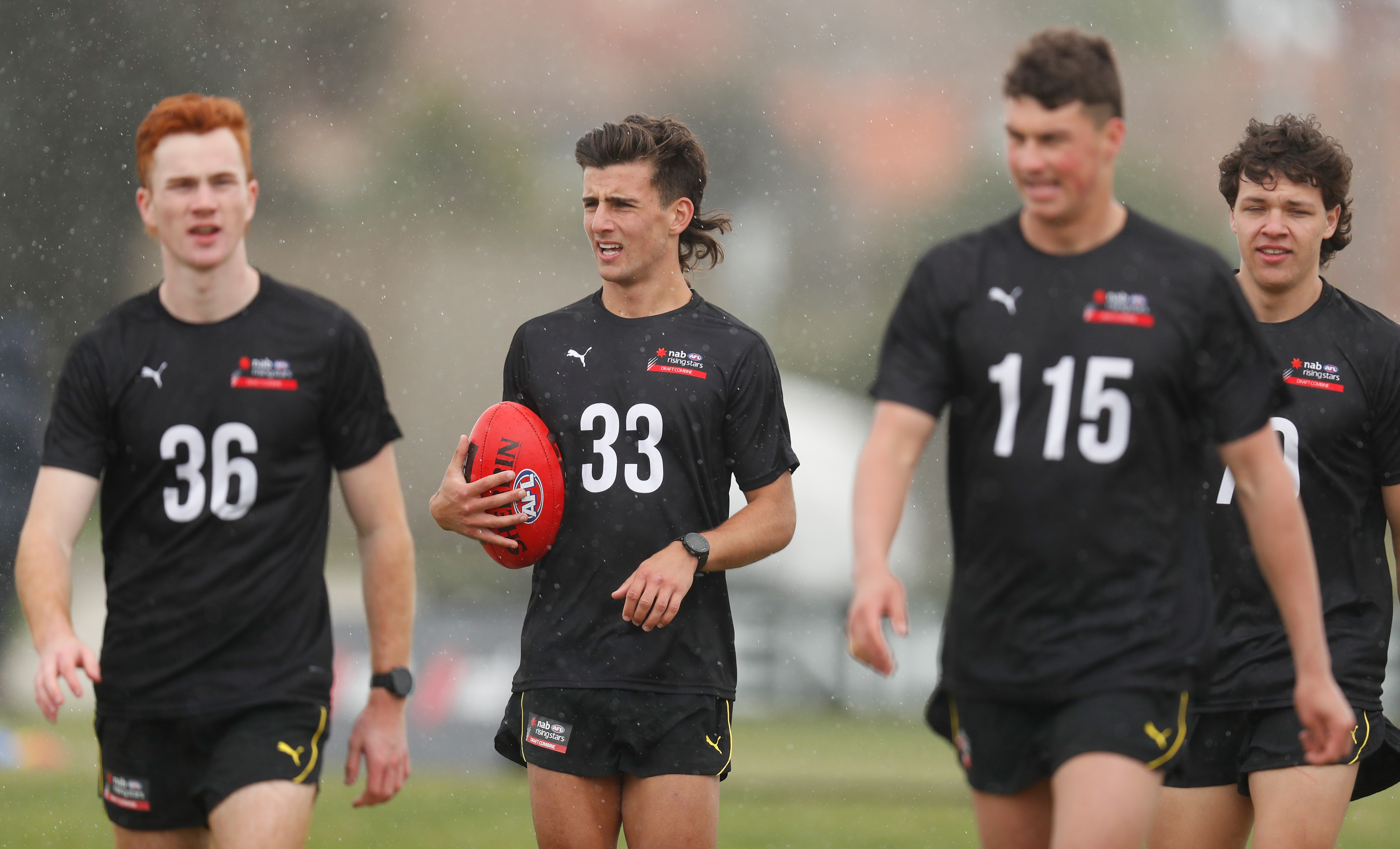 Nick Daicos (wearing 33) is one father-son prospect for the 2021 AFL draft.