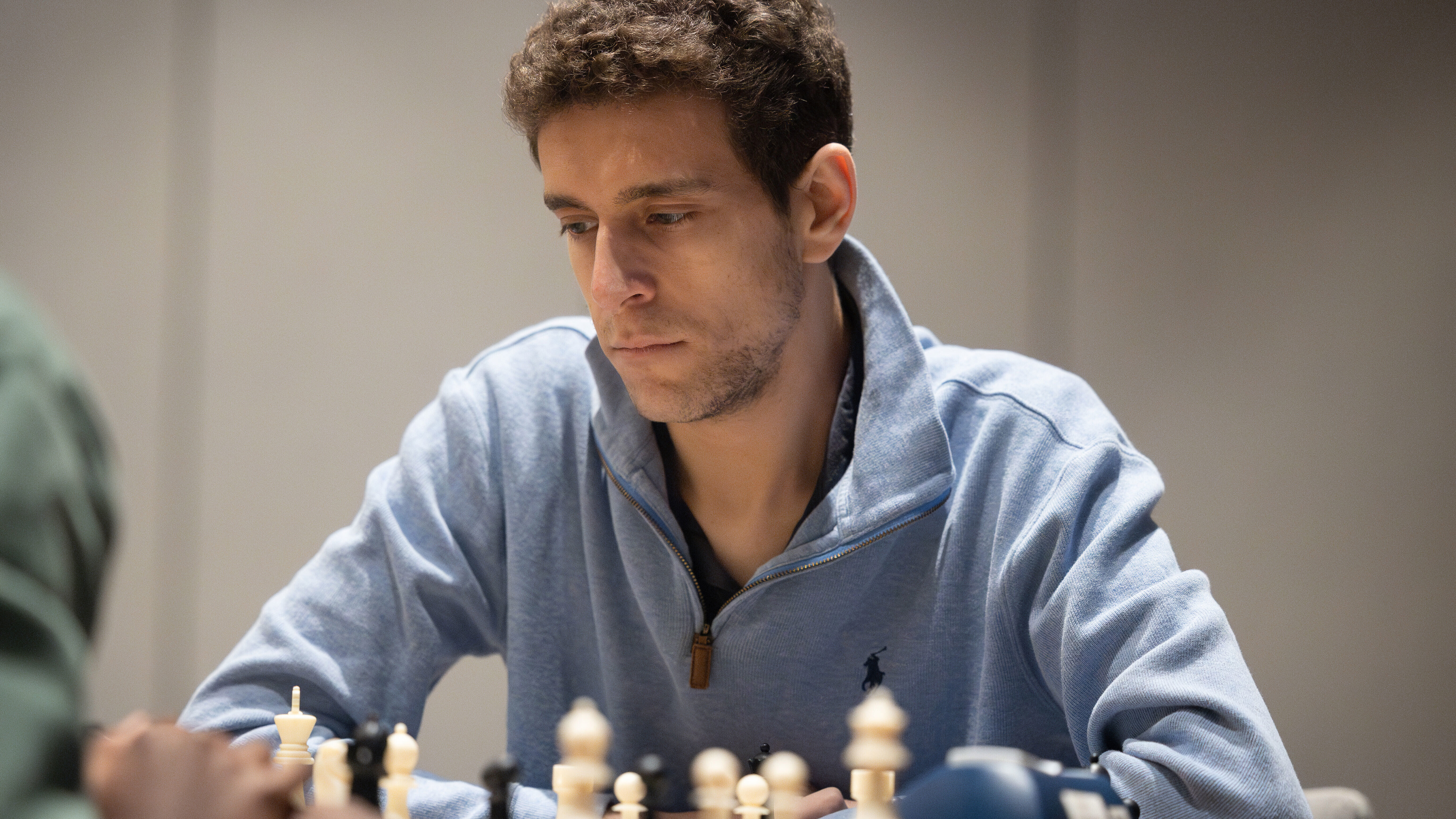 This undated photo released by Charlotte Chess Centre shows Daniel Naroditsky playing chess.