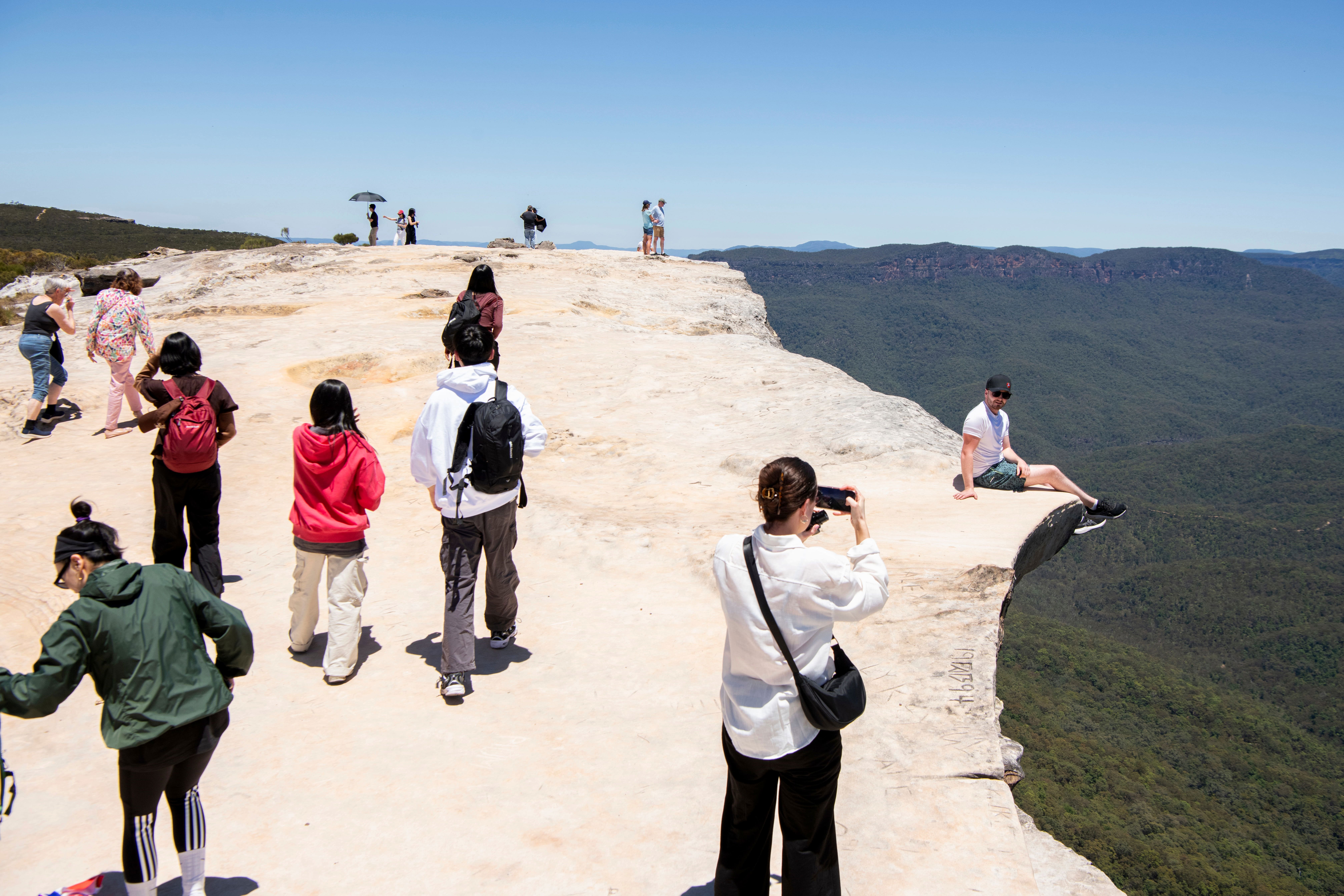 Lincoln's Rock lookout in Wentworth Falls has exploded in popularity partly due to social media.