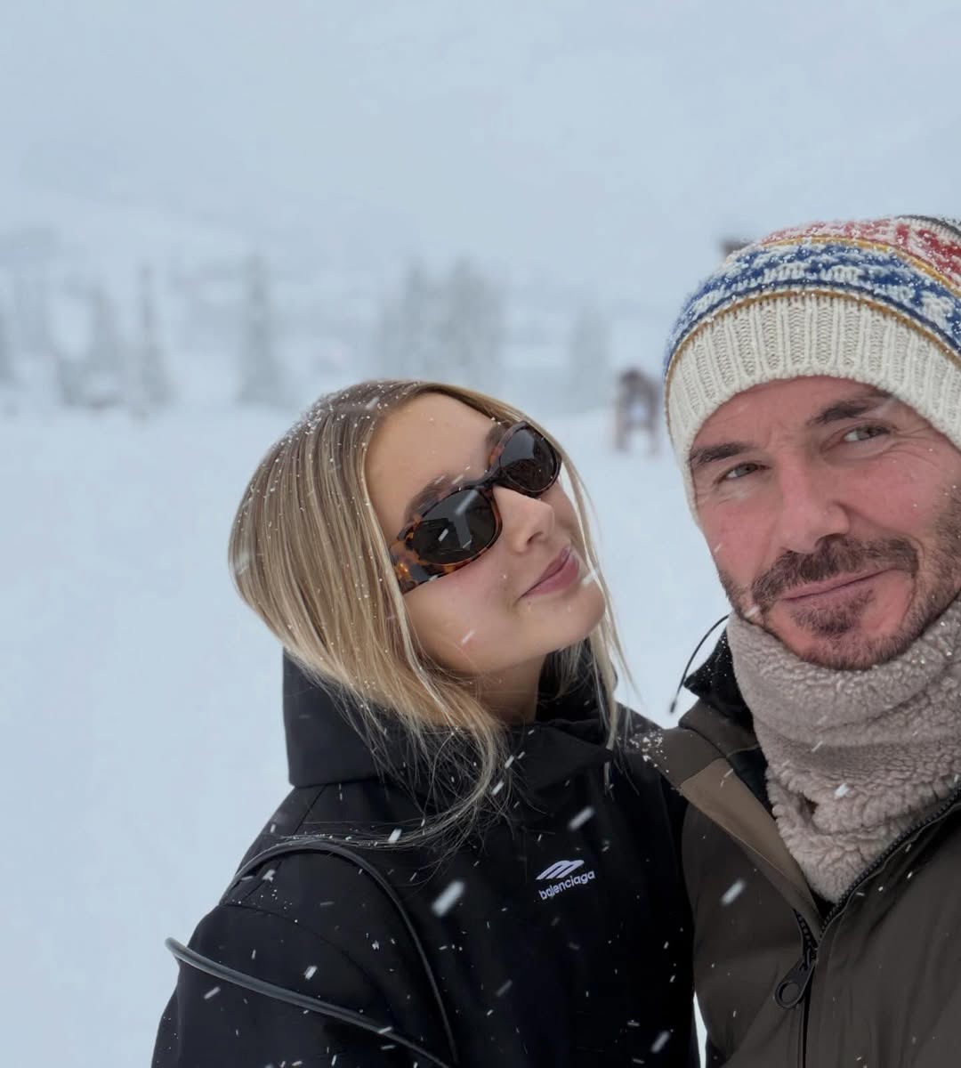 D﻿avid Beckham and his daughter Harper have taken a ski trip together amid their ongoing family feud.