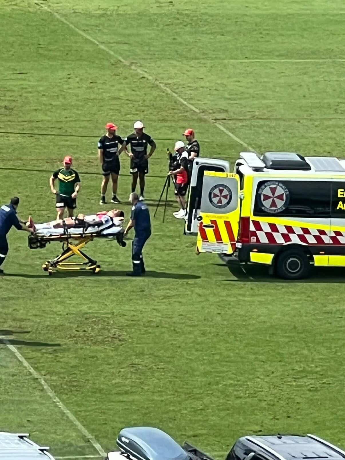 Image of the unidentified Dragons player leaving the training facility.