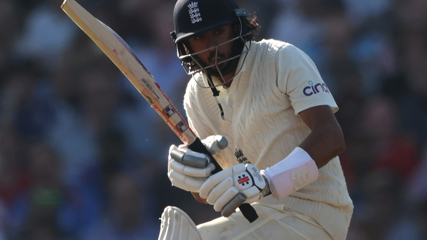 Haseeb Hameed of England bats during day four of the fourth Test against India.