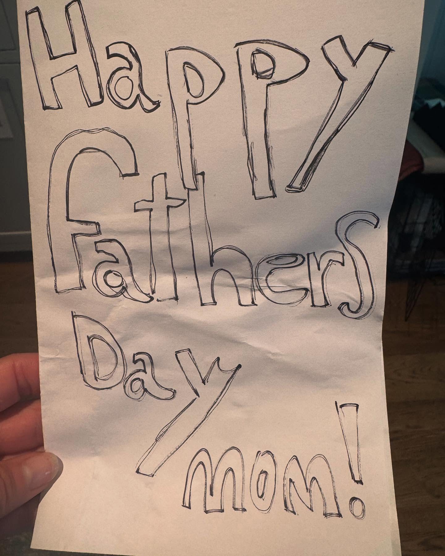 Kristen Bell received a unique card for Mother's Day.