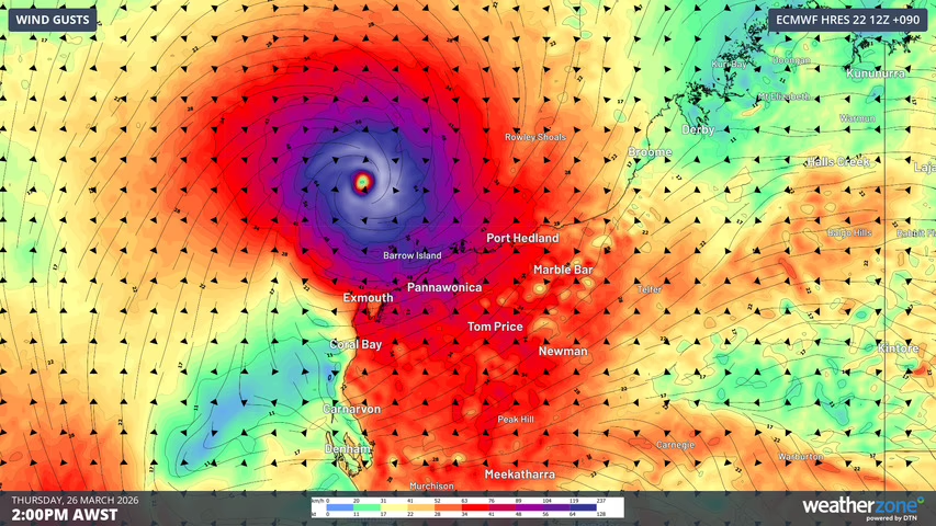 Cyclone Narelle could reach Perth in rare southward charge