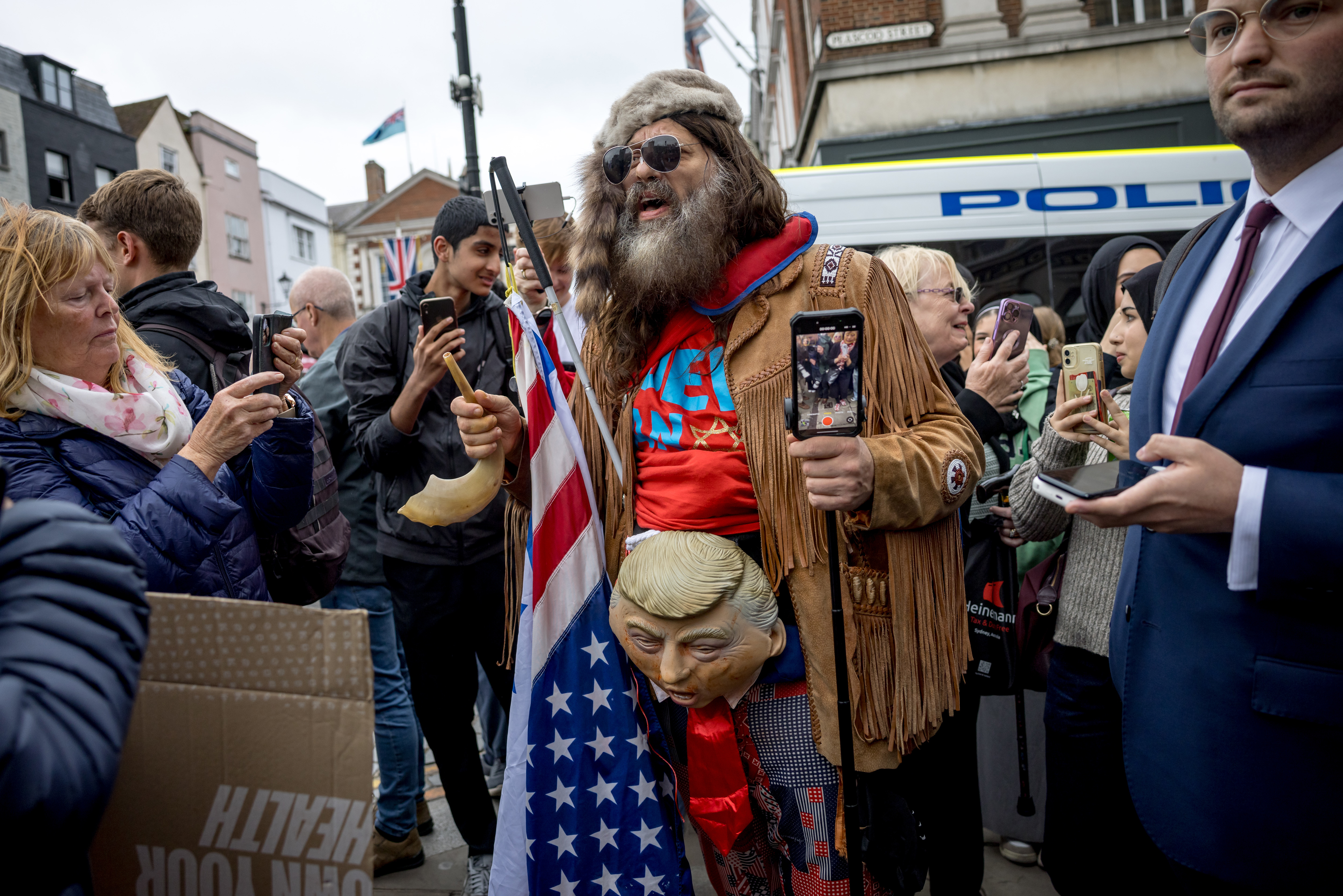 Protesters gather in Windsor