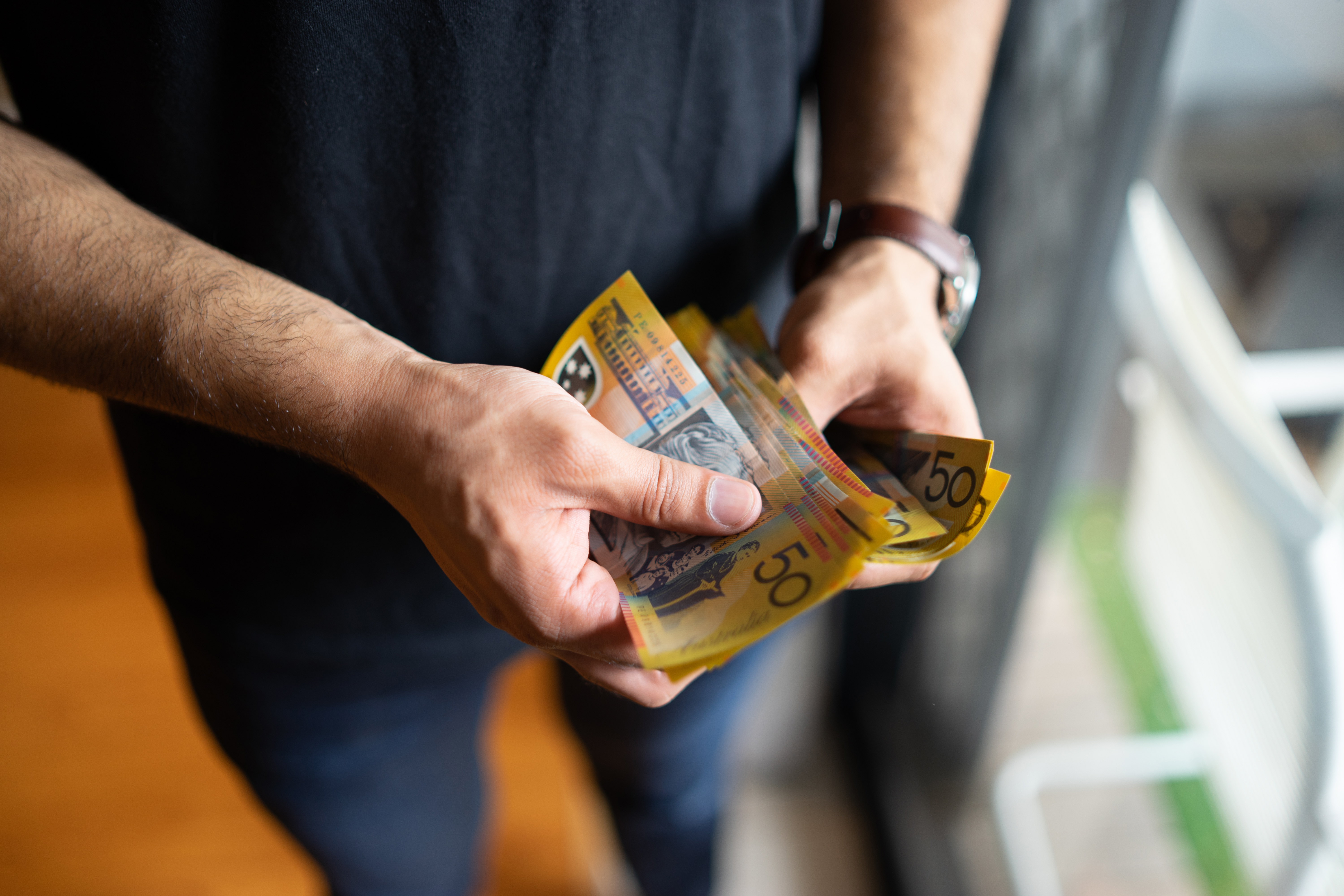 Australian money stock image
