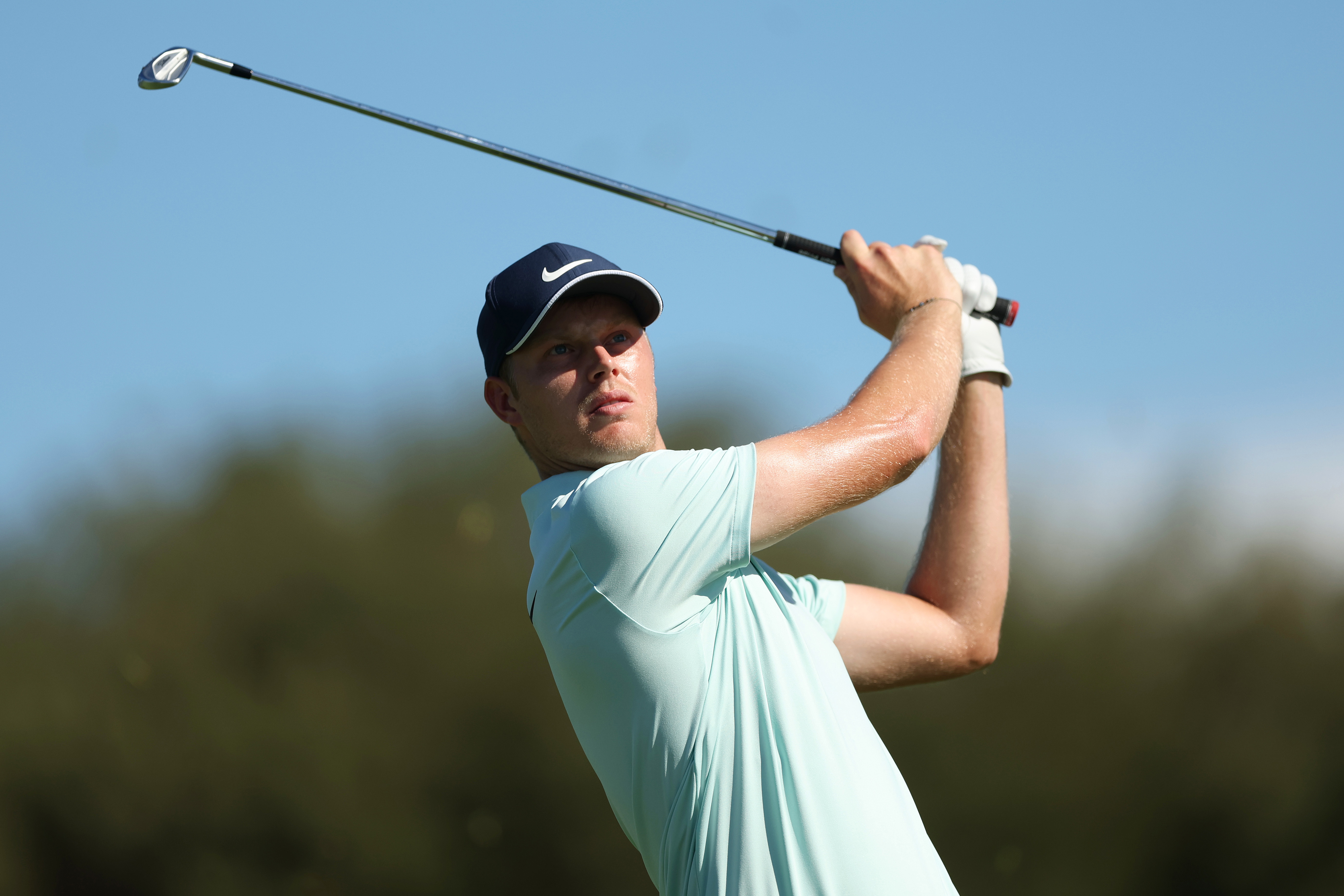 Cameron Davis of Australia plays a shot on the 16th hole during the ISPS HANDA Australian Open at The Lakes Golf Club on November 30, 2023 in Sydney, Australia. (Photo by Mark Metcalfe/Getty Images)