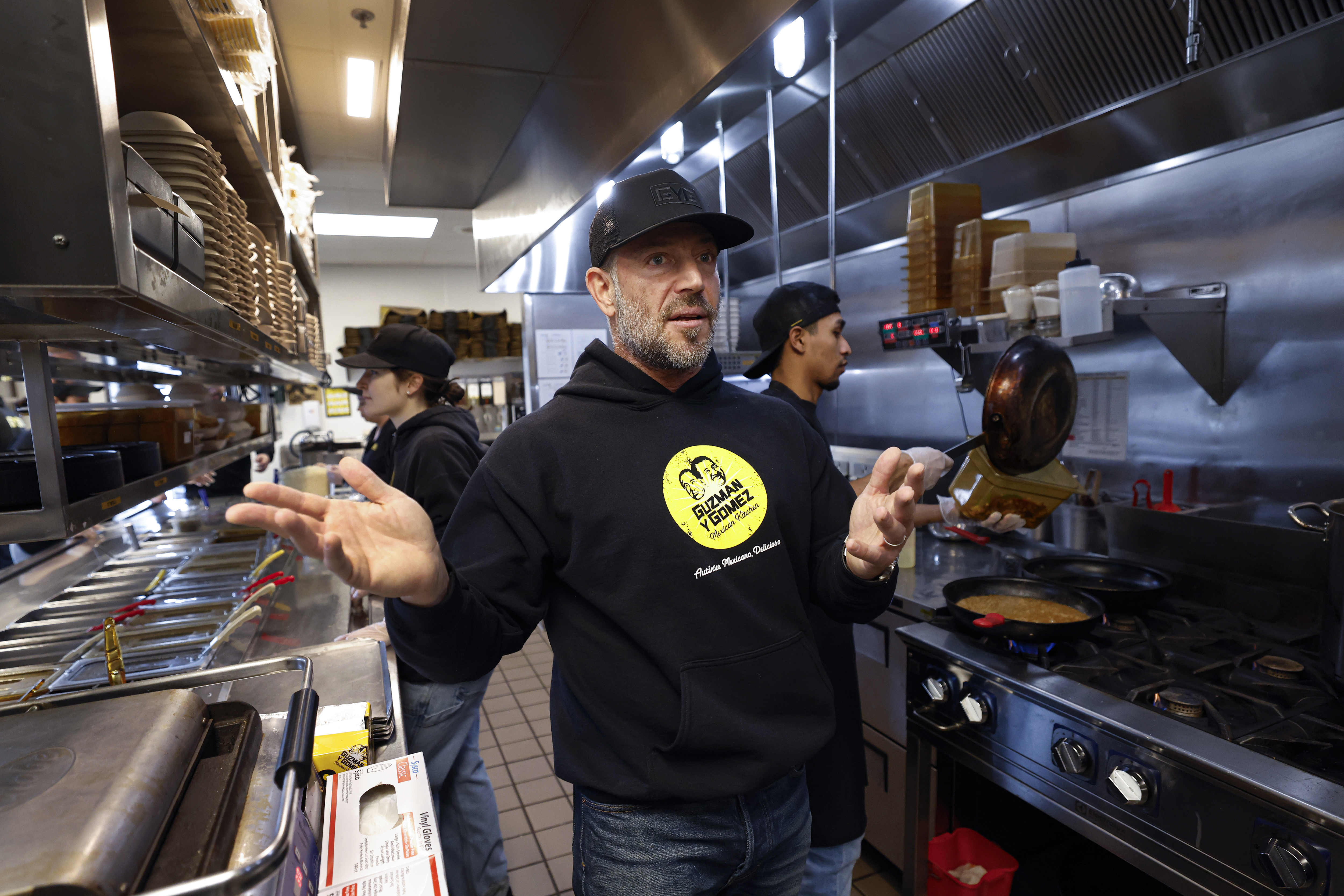 Steven Marks, founder and CEO of Guzman y Gomez (GYG) poses for a photo at Guzman y Gomez Mexican Kitchen in Schaumburg, Illinois, on March 5, 2026.