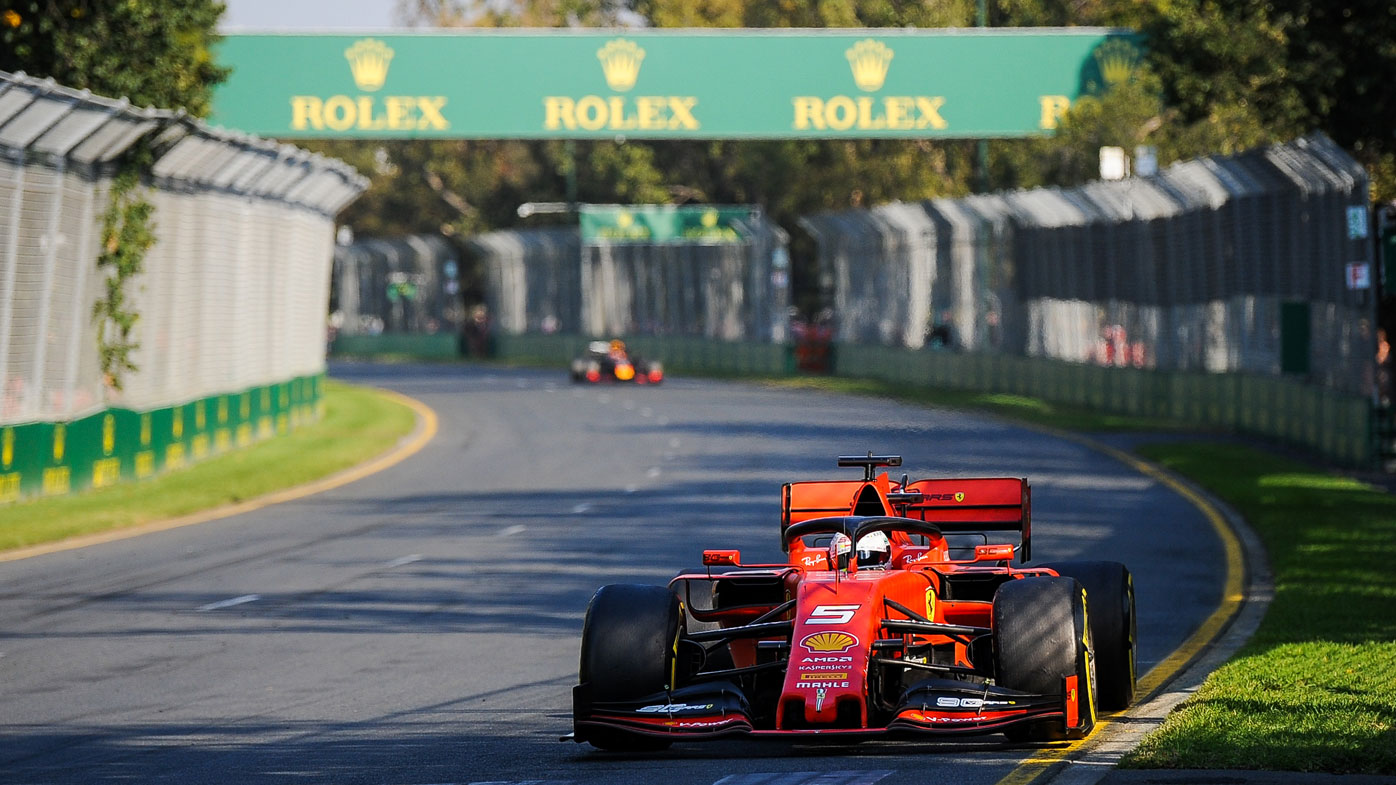 2019 - Sebastian Vettel racing for Ferrari at the time during the Melbourne Grand Prix. (Getty)