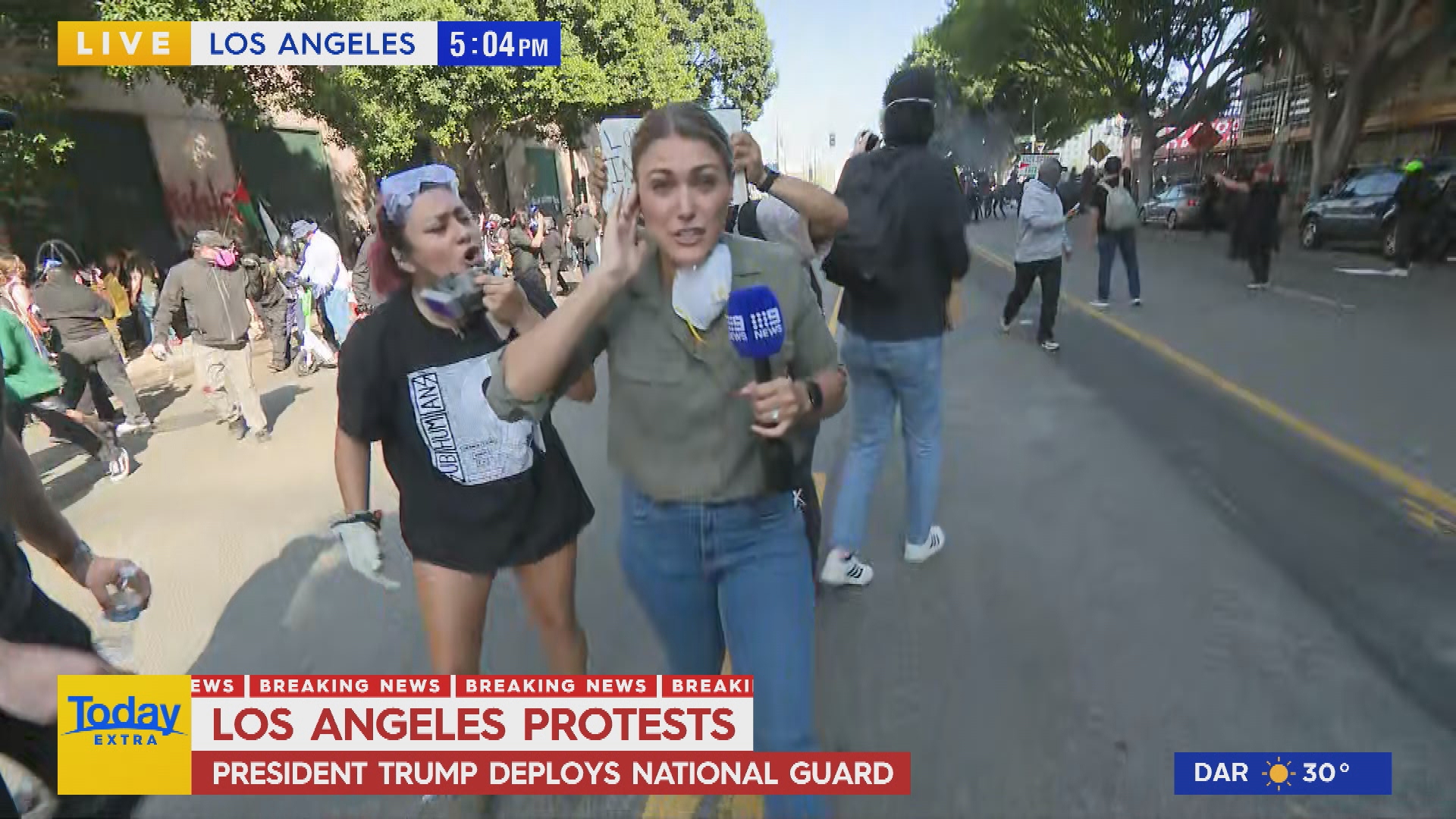 9News US correspondent reports from Los Angeles as the protests intensify.