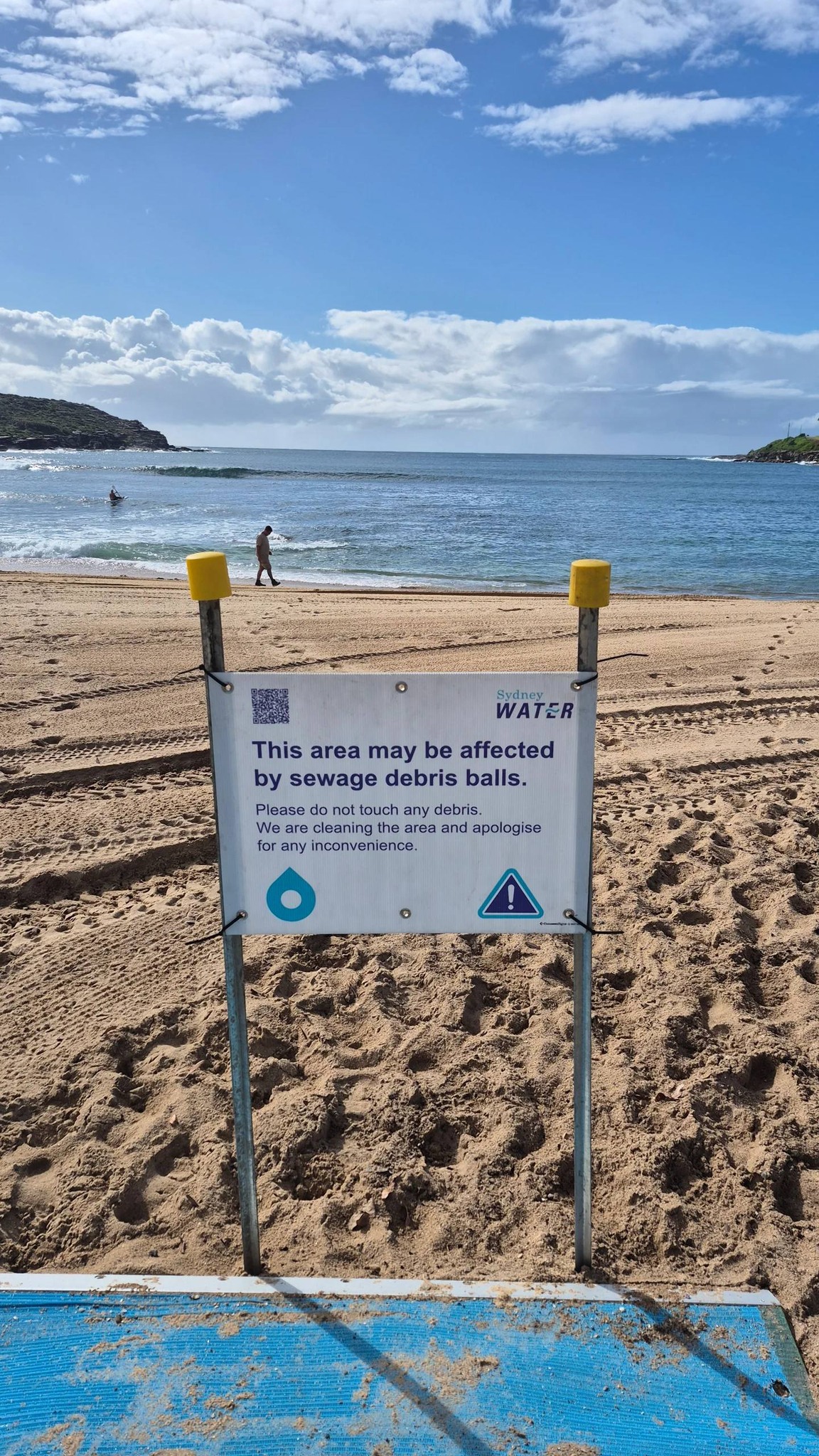 More sewage debris balls have washed up on Sydney beaches near a waste treatment facility after a weekend of heavy rain.