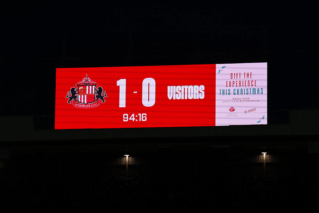 The LED scoreboard at Stadium of Light.