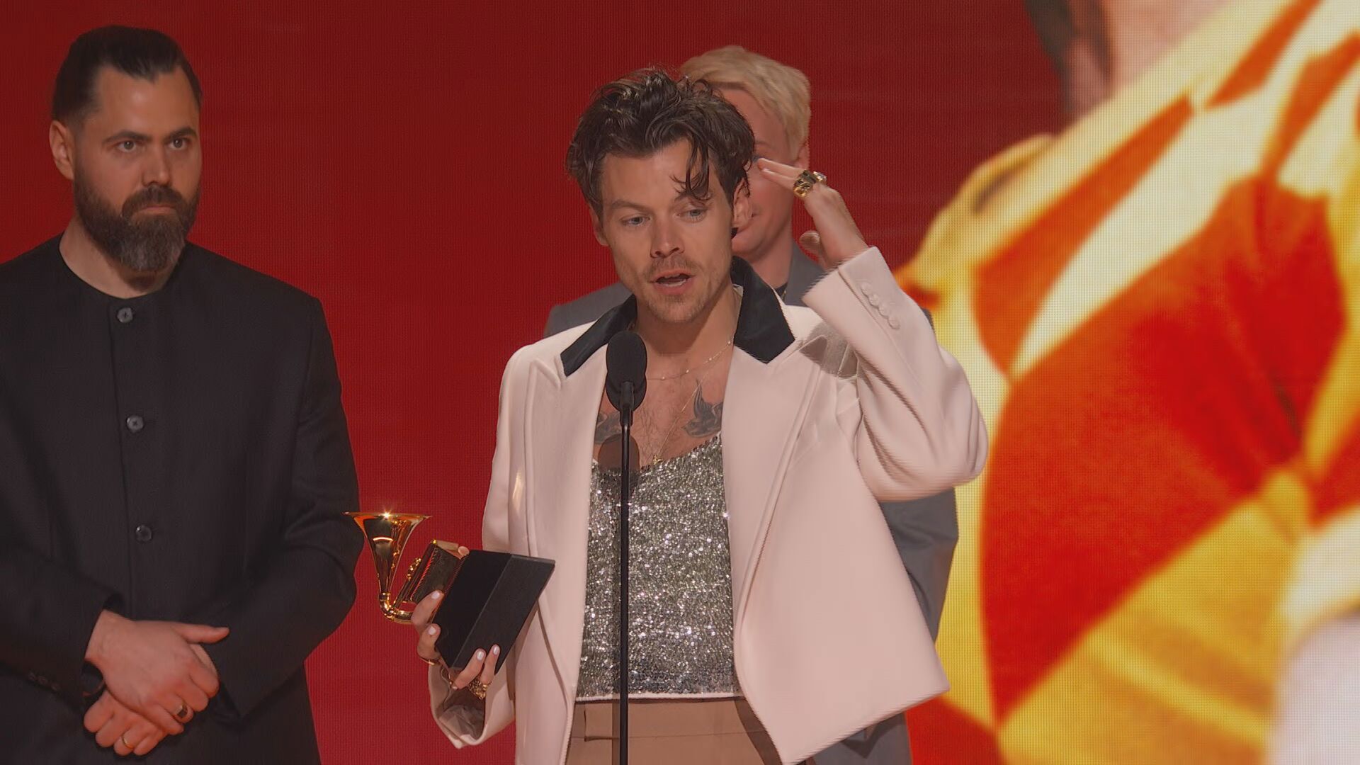 Harry Styles delivers speech after winning Album of the Year at the 2023 Grammys