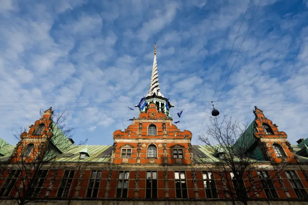The Old Stock Exchange building is pictured before Tuesday's devastating fire.