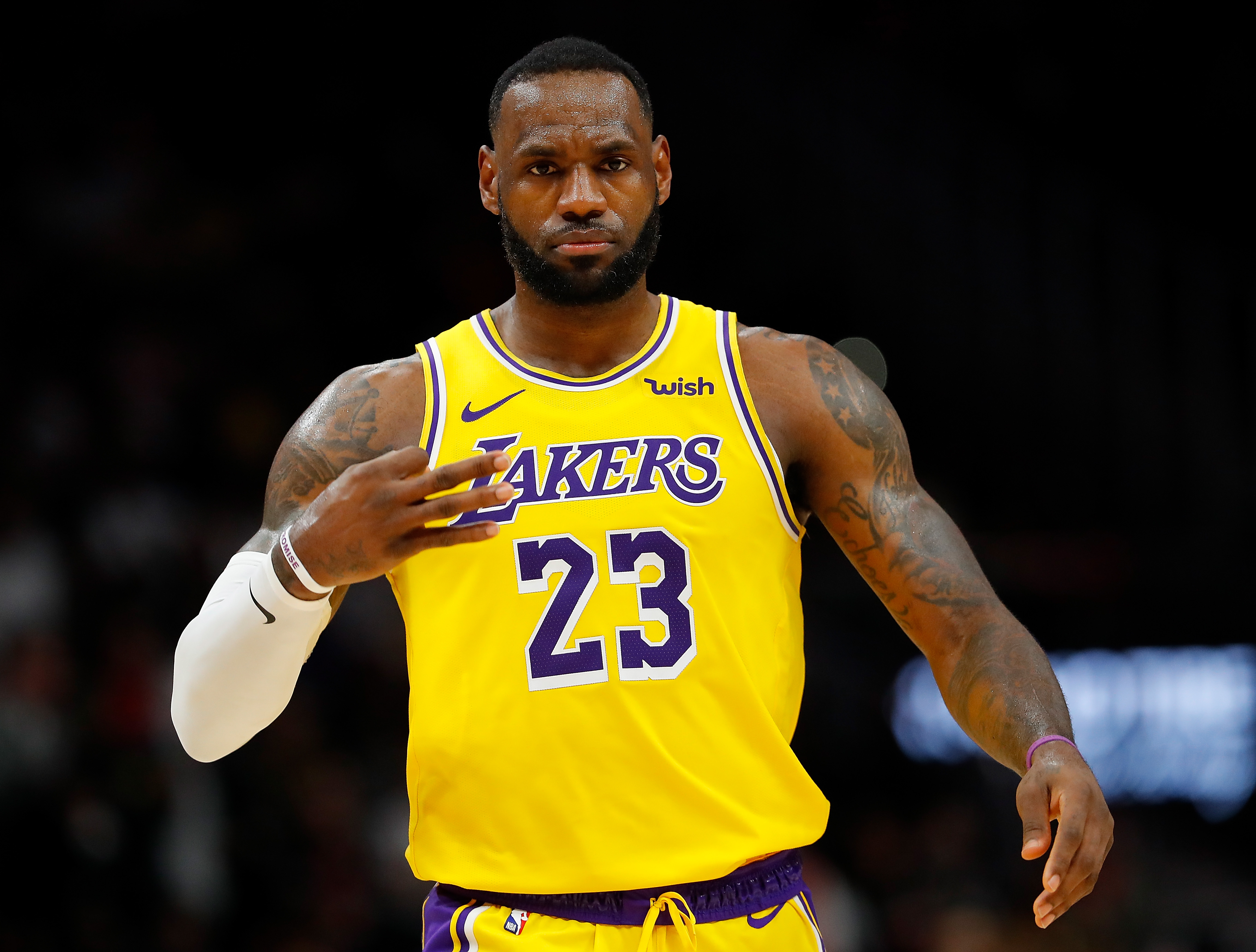 LeBron James of the Los Angeles Lakers.