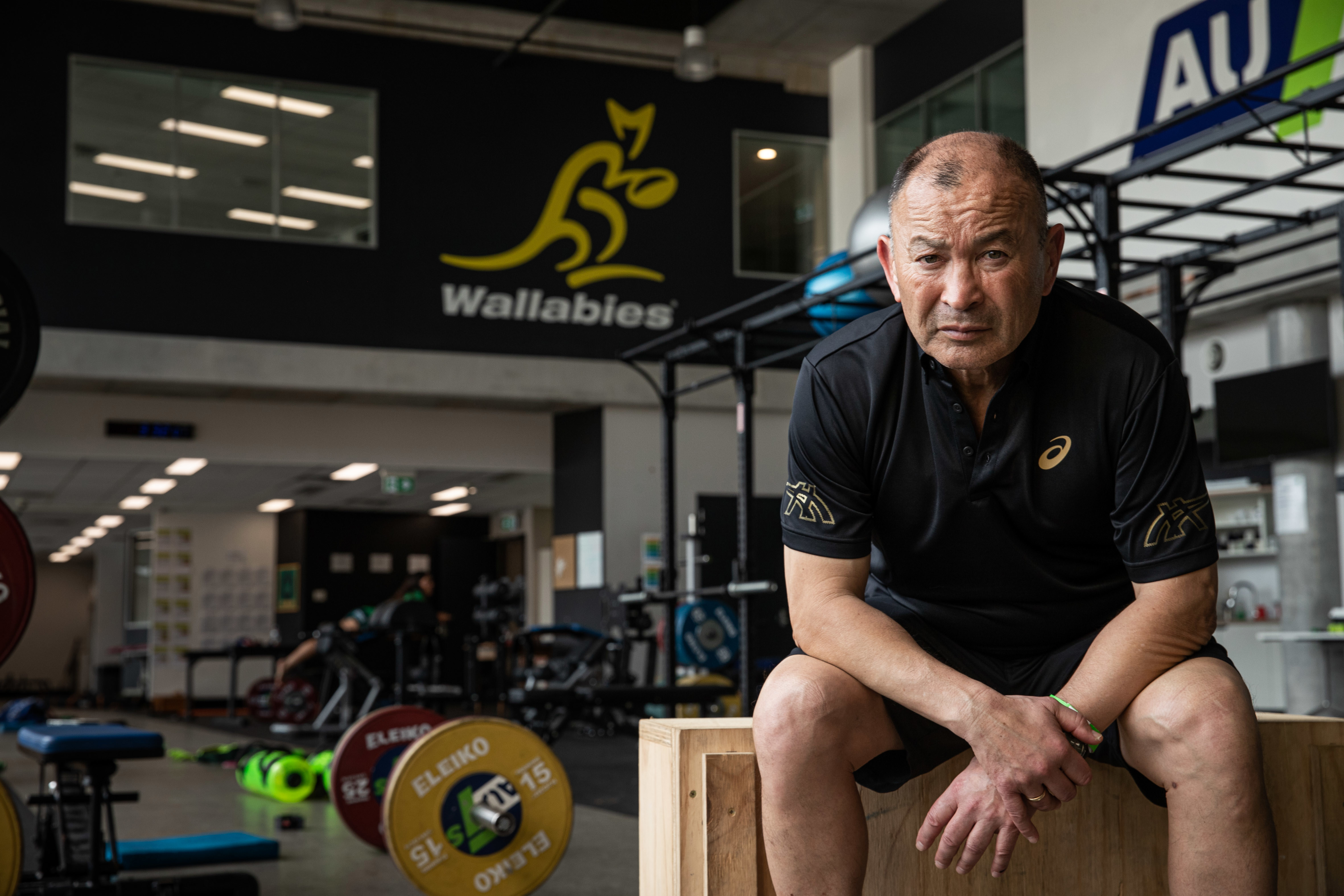 Wallabies coach Eddie Jones at Rugby Australia. Photo: Cole Bennetts