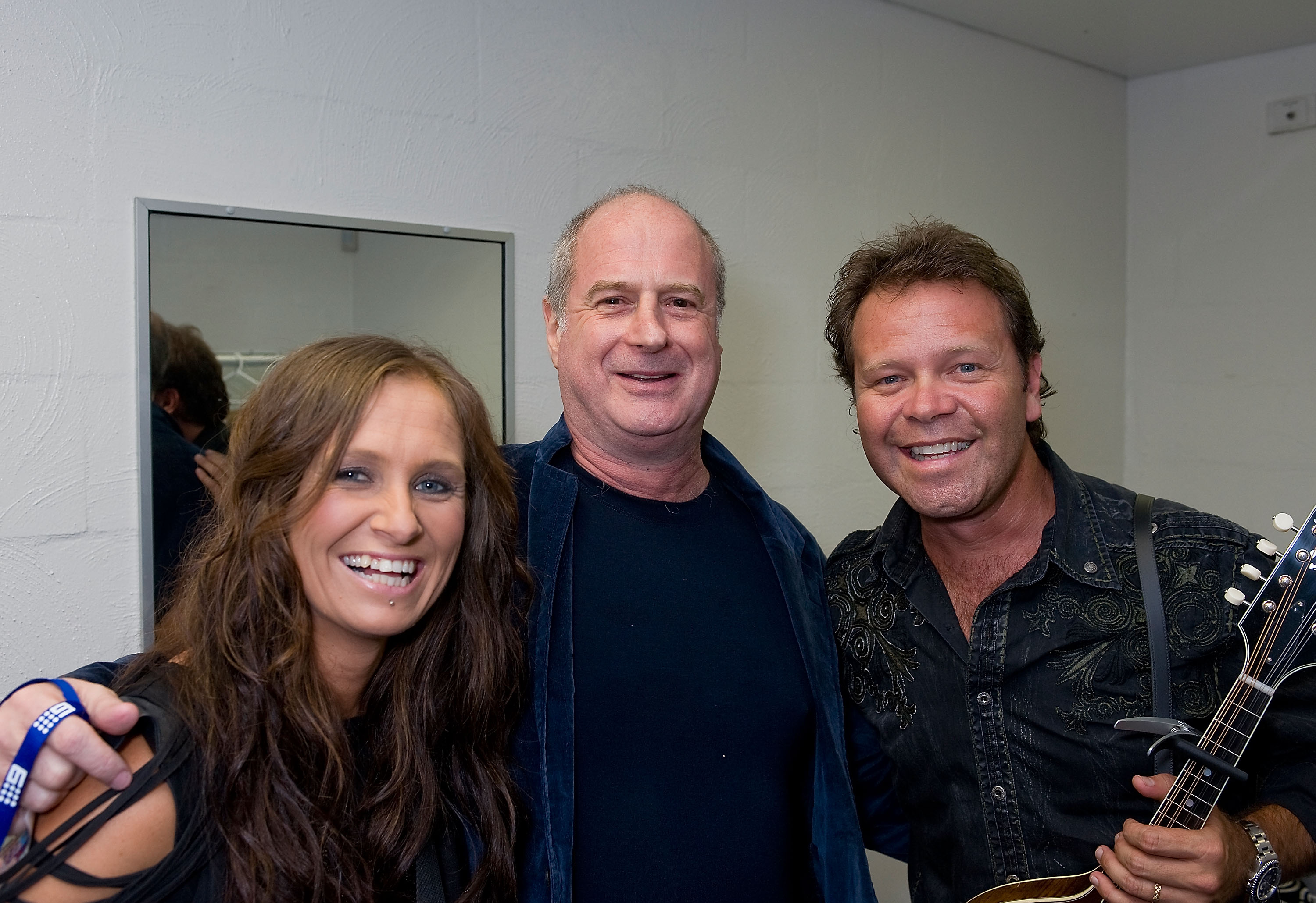 Kasey Chambers, Michael Gudinski and Troy Casser-Daly 