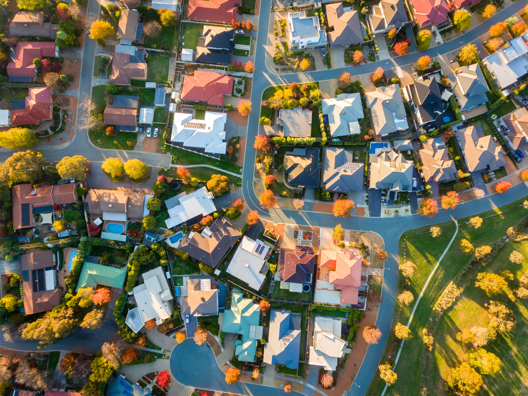 suburbs aerial