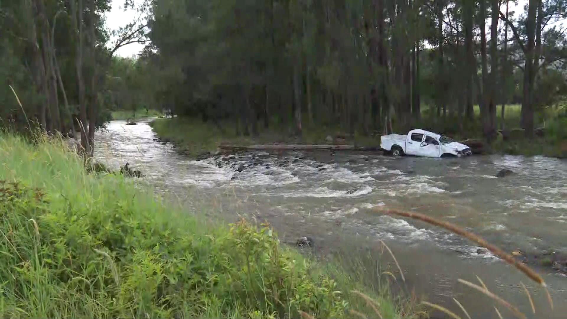 The 53-year-old was leaving a wedding rehearsal last night when he made the risky crossing at Limpinwood, west of Murwillumbah in the Tweed.