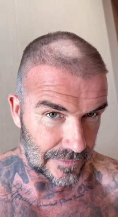 David Beckham reveals a bad hair cut