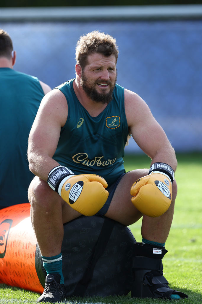 James Slipper during a Wallabies training session in Saint-Etienne.