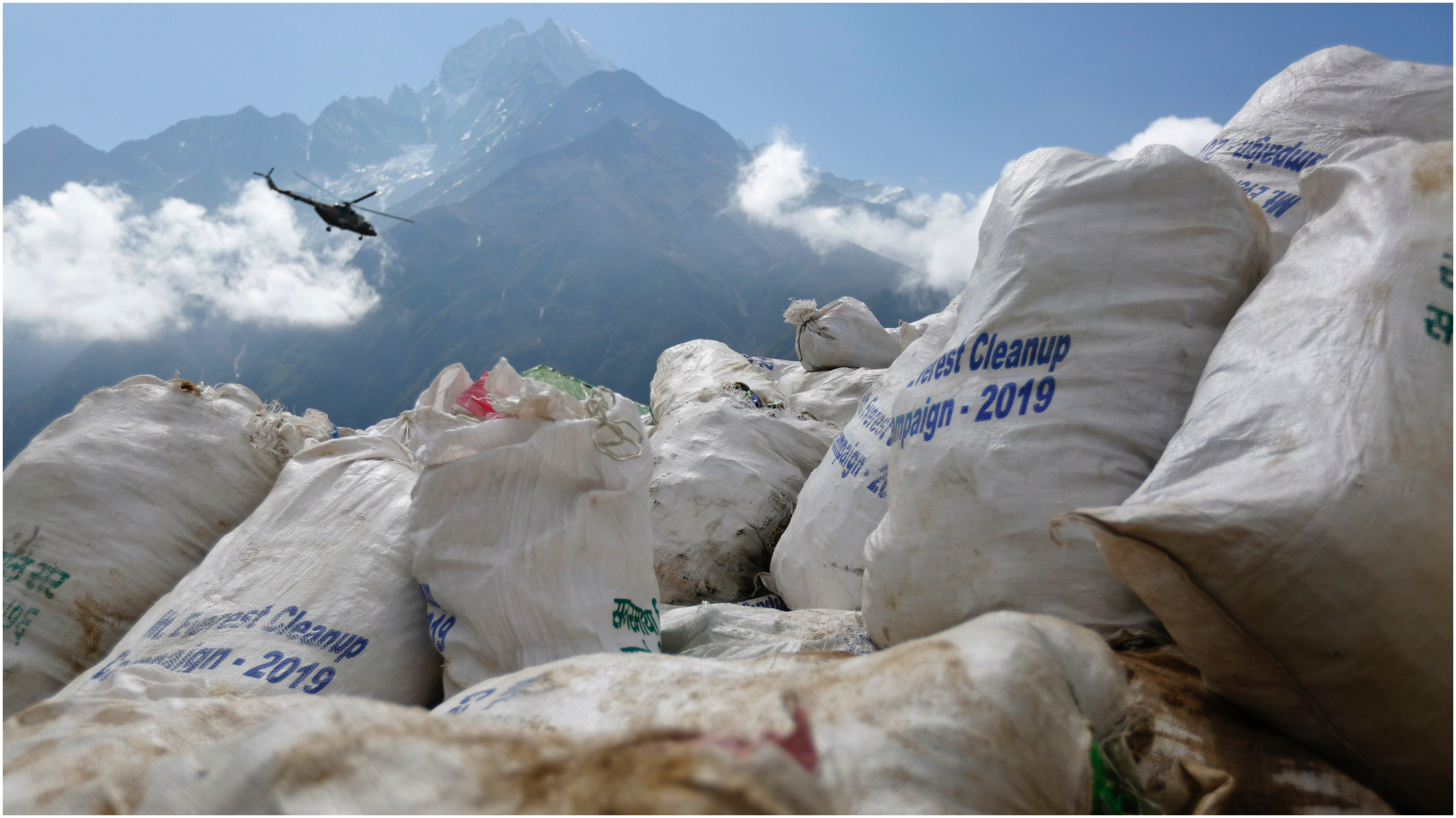 mount everest summit trash