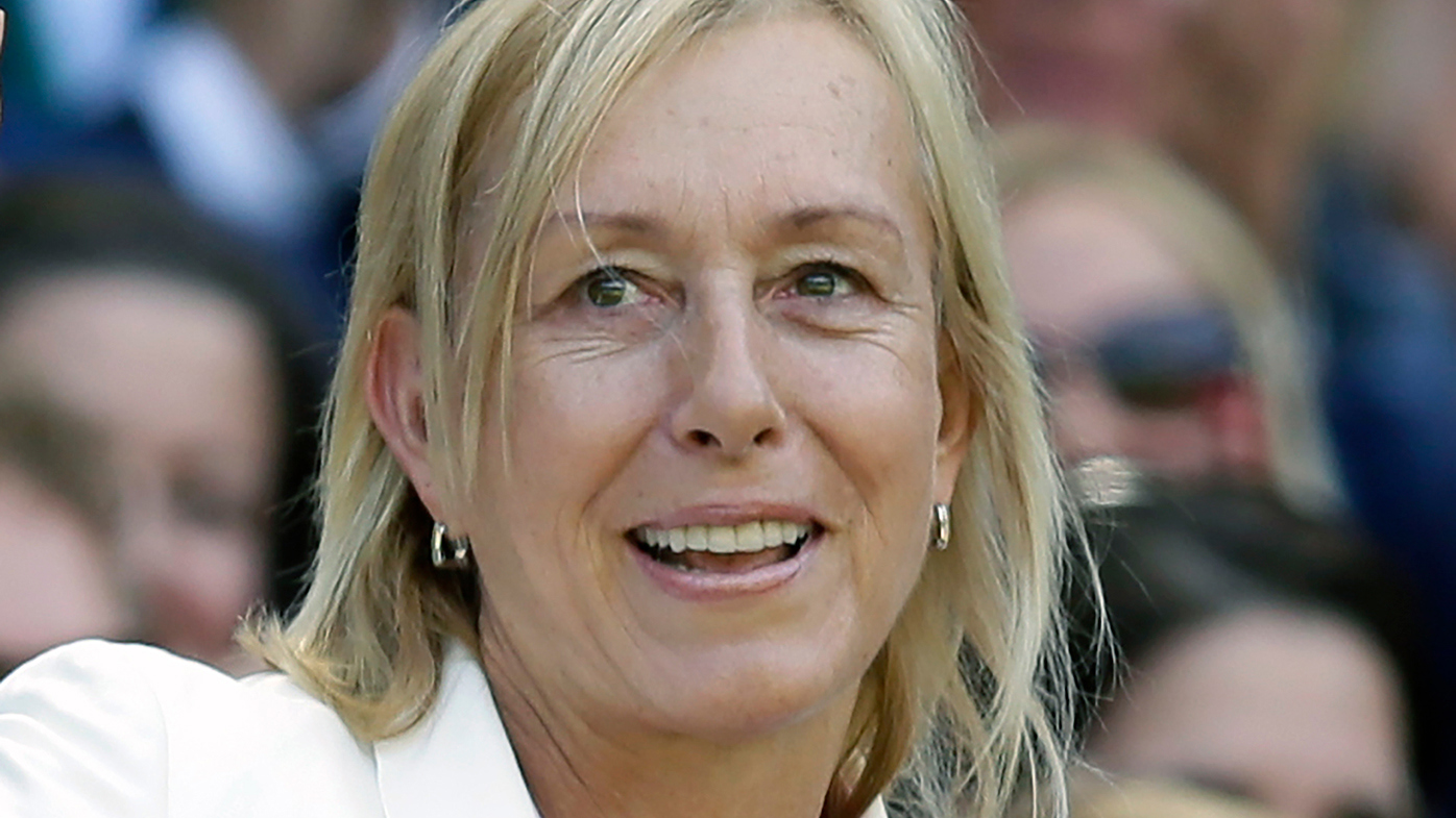 Tennis great Martina Navratilova, pictured at Wimbledon in 2015, has been diagnosed with cancer.