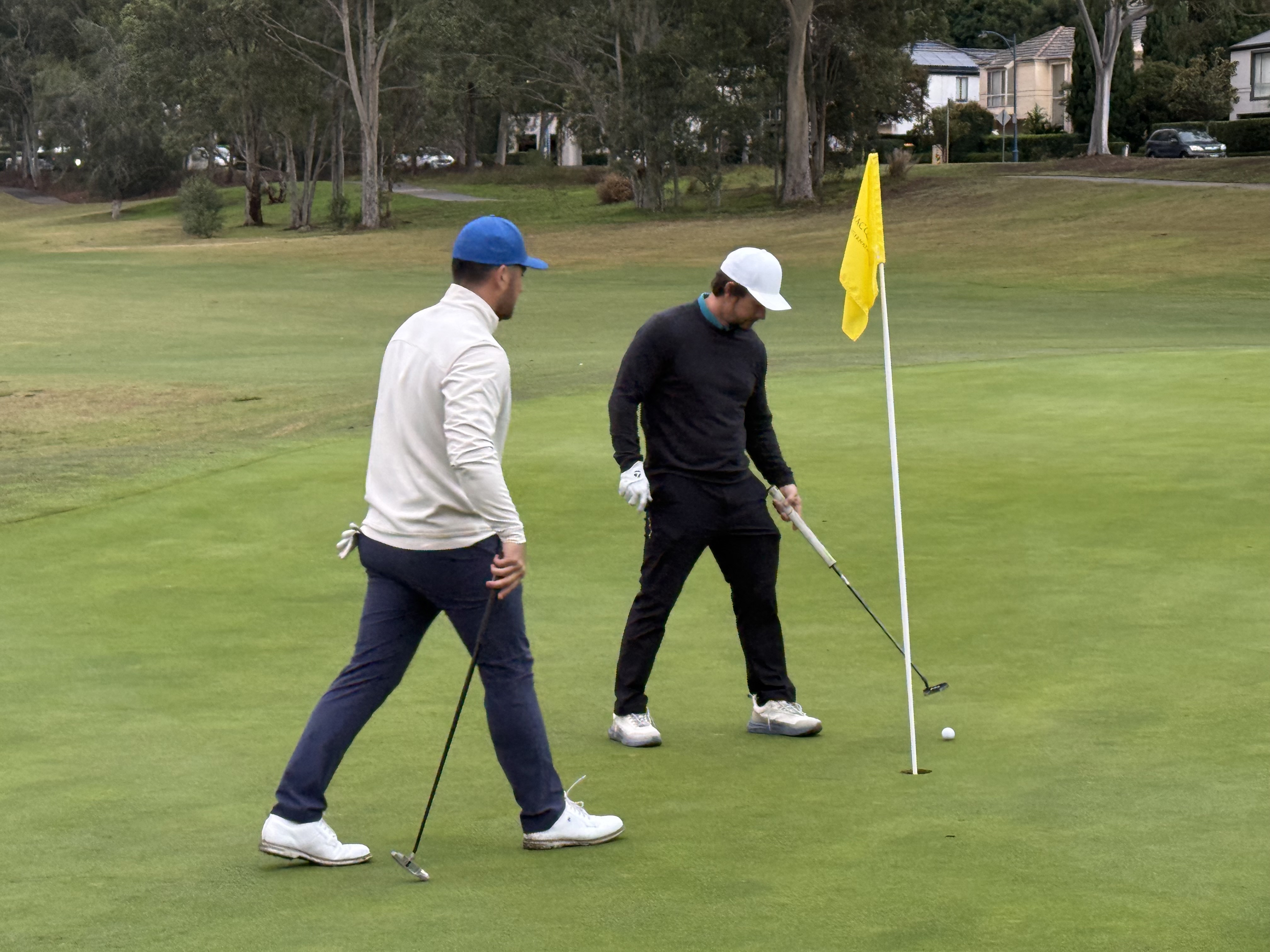 Mark Wahlberg at Macquarie Links golf course