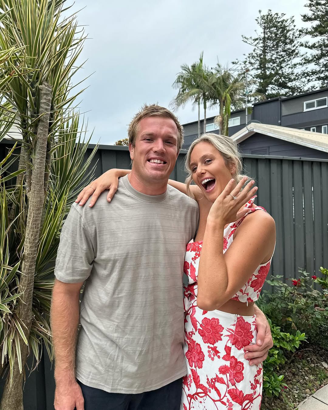 Jake Trbojevic and Alix Waddell got engaged in February