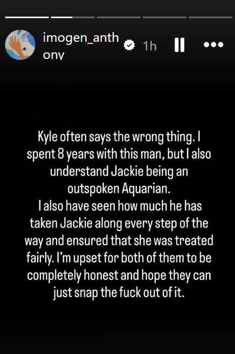 Statement from imogen anthony re Kyle Sandilands 