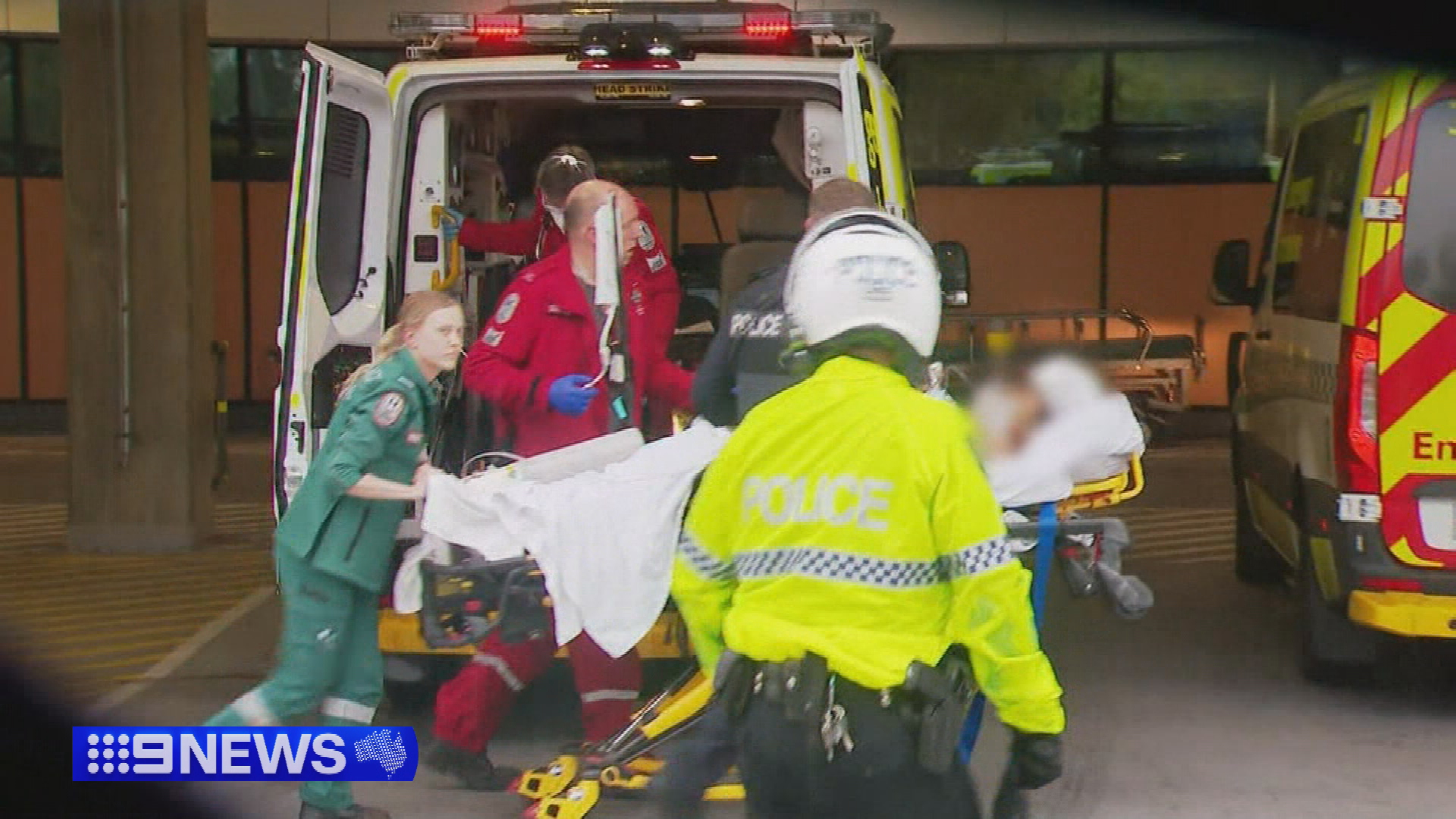 Two stabbing victims were taken to hospital following the frightening public attack. One of them is fighting for life.