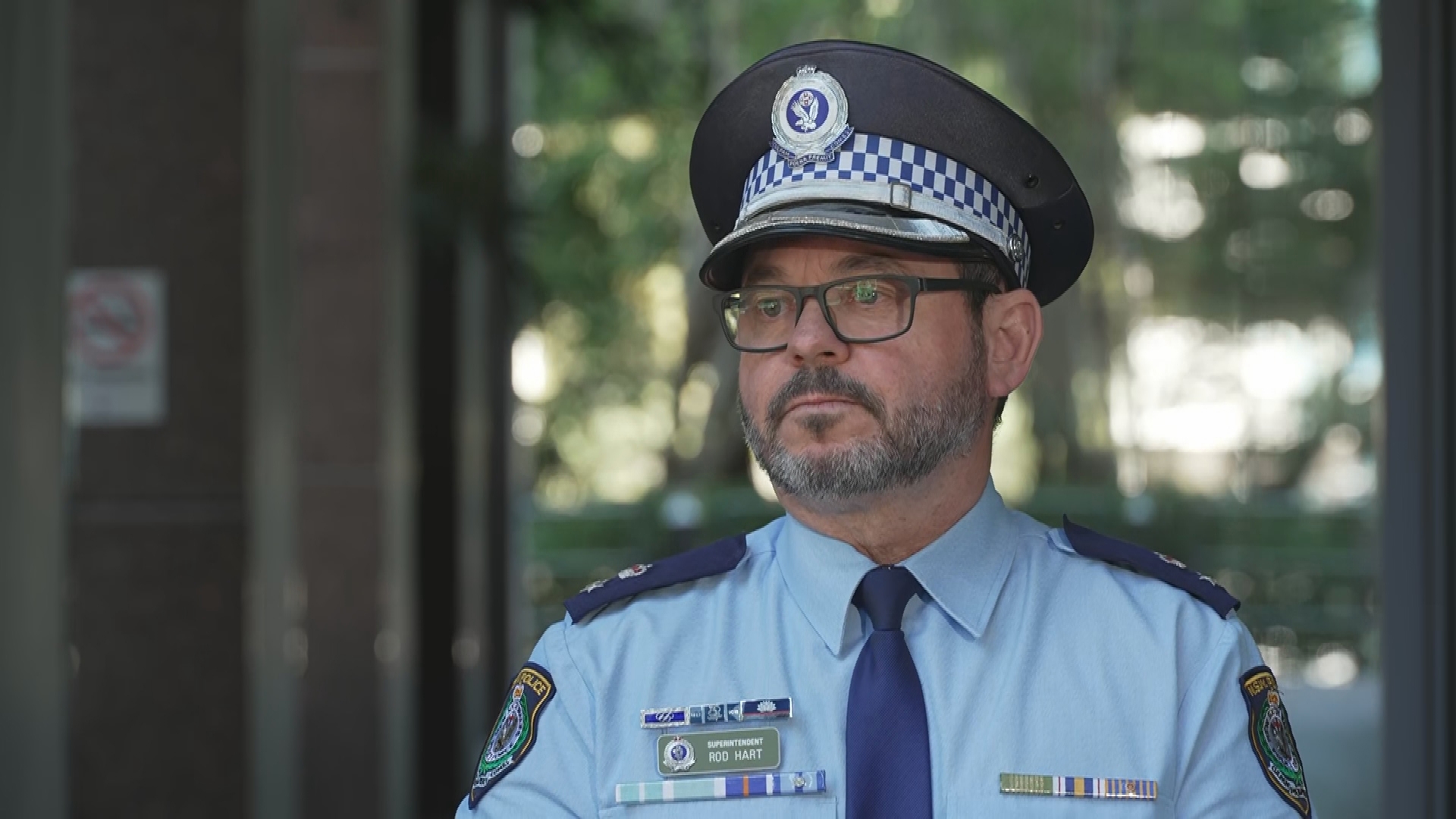 Superintendent Rodney Hart, Commander, Bankstown Police Area Command speaking at a press conference after a police operation in Panania concluded.