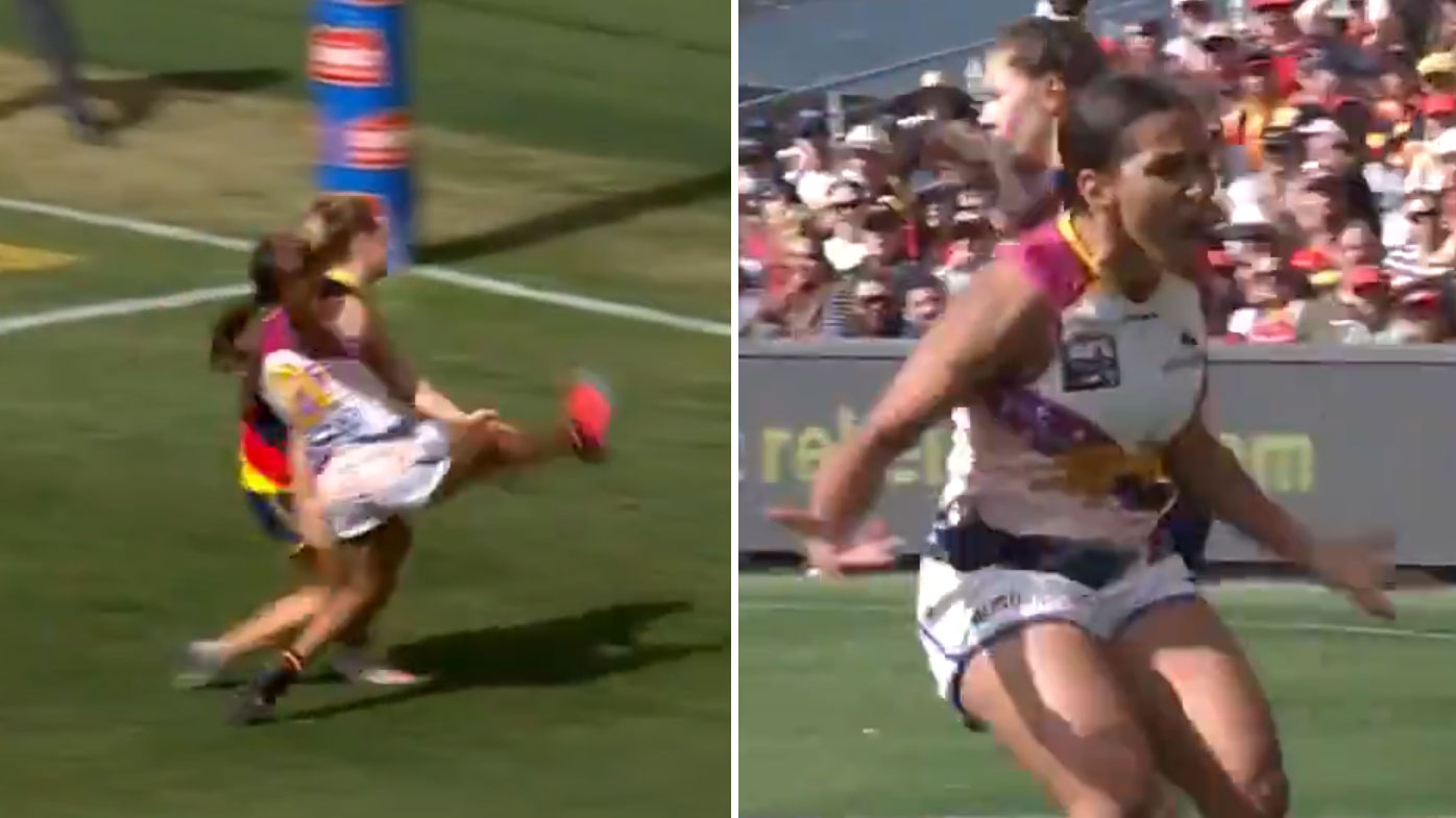 AFLW grand final, Courtney Hodder snags sensational soccer ...