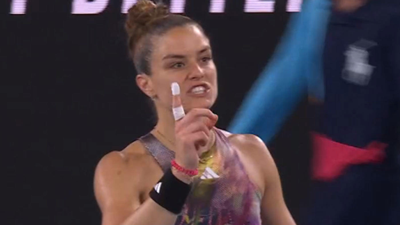 Maria Sakkari was less than impressed with her opponent's loud celebrations