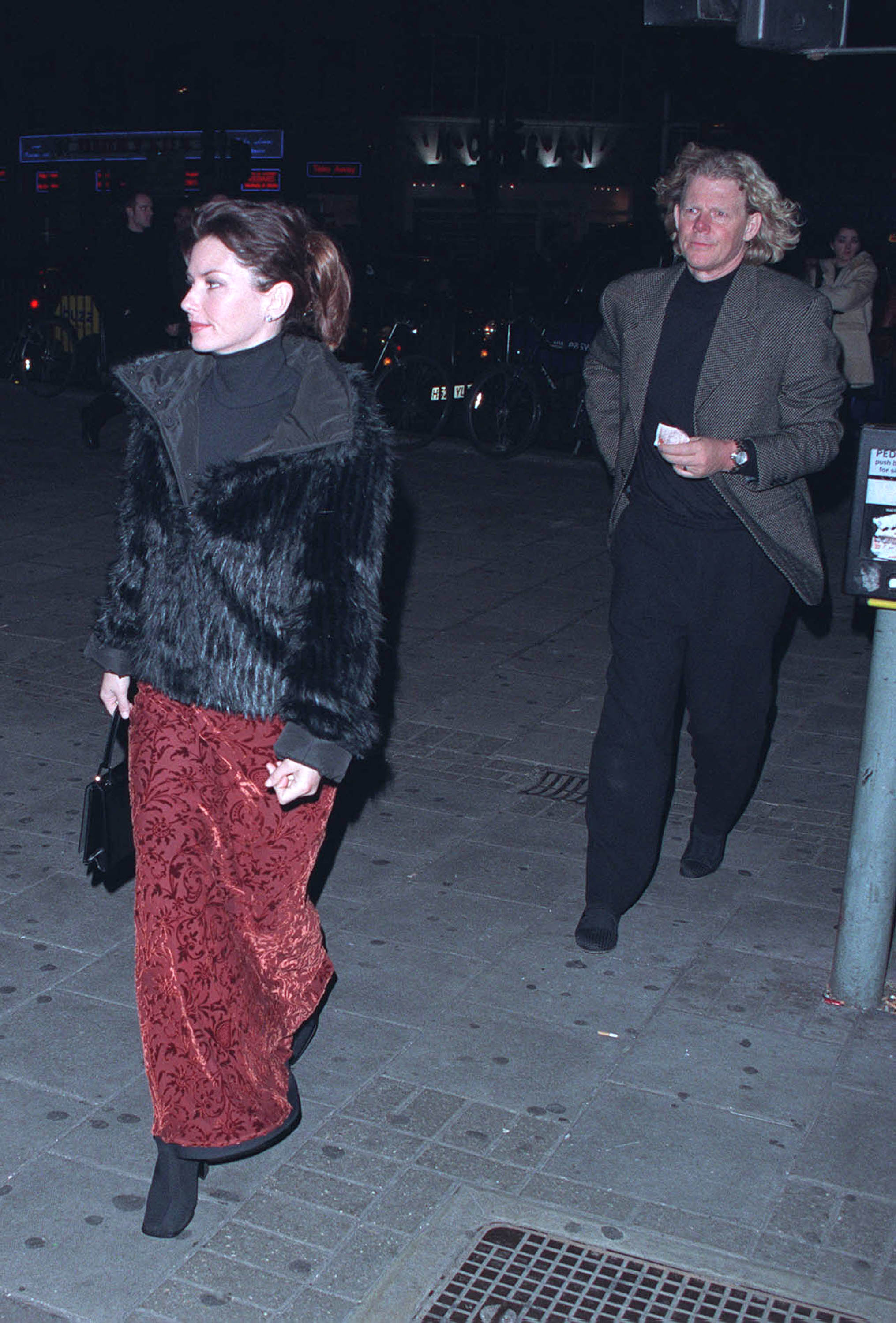 Shania Twain and Robert John 'Mutt' Lange attending a performance of Swan Lake at the Dominion Theatre in London West End in February 2000.