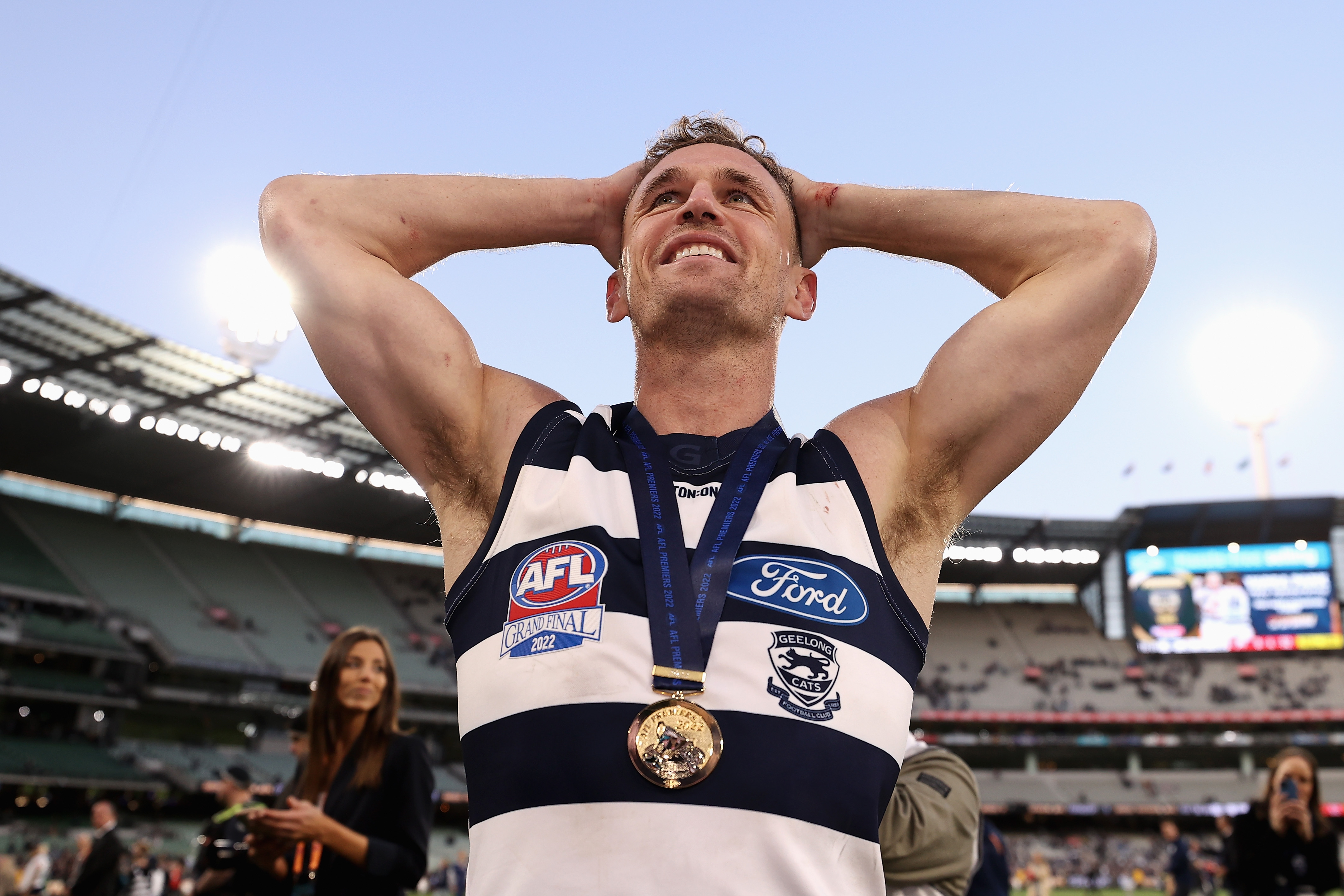 The Suns leave the field after a win during the 2023 AFL Round 12 News  Photo - Getty Images