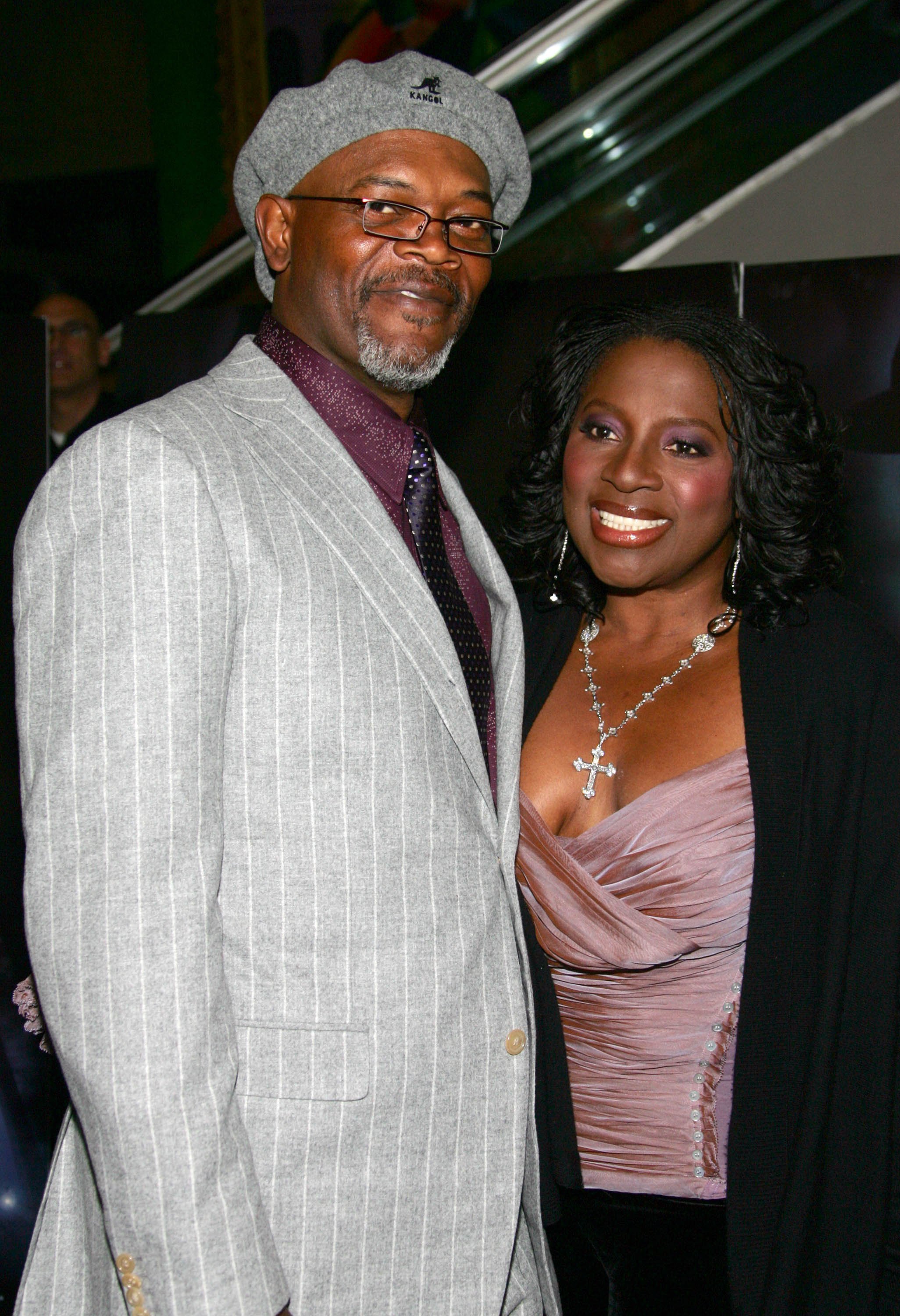 NEW YORK - FEBRUARY 13: Samuel Jackson and (L) wife actress LaTanya Richardson attend the New York Premiere of Freedomland at the Loews Lincoln Center theatre February 13, 2006 in New York City. (Photo by Evan Agostini/Getty Images)