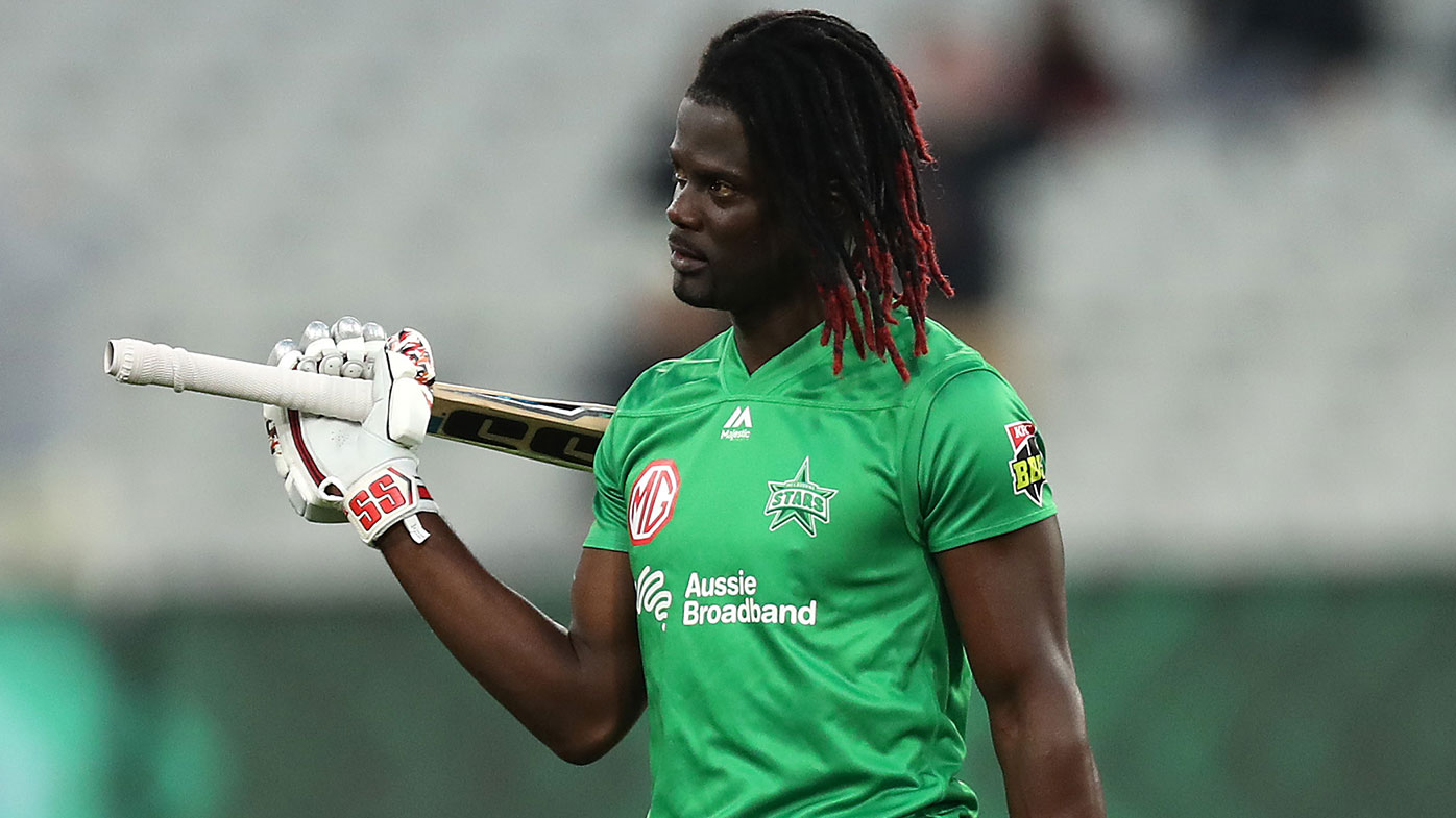 Andre Fletcher of the Stars looks on during the Big Bash League match between the Melbourne Stars and the Adelaide Strikers at Melbourne Cricket Ground