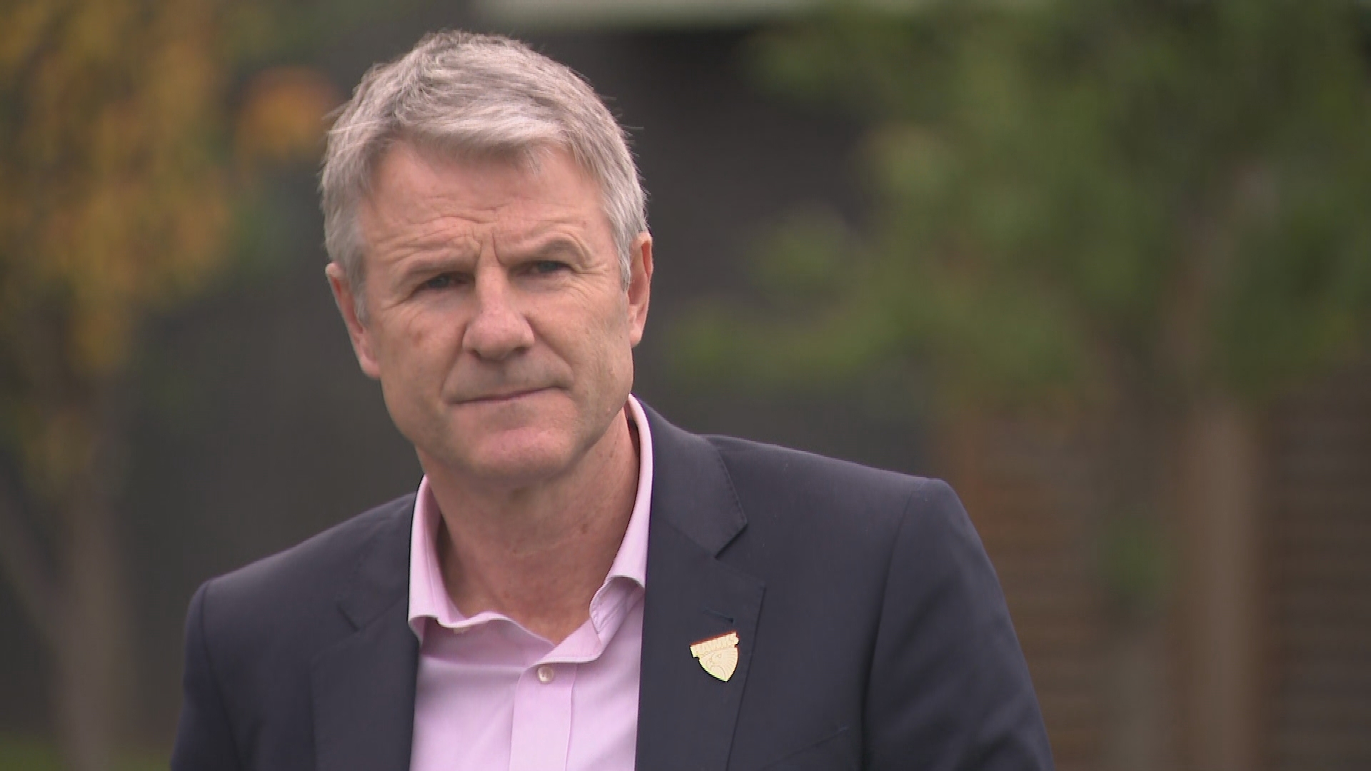 Hawthorn Hawks president Andy Gowers speaking to media on Wednesday morning.