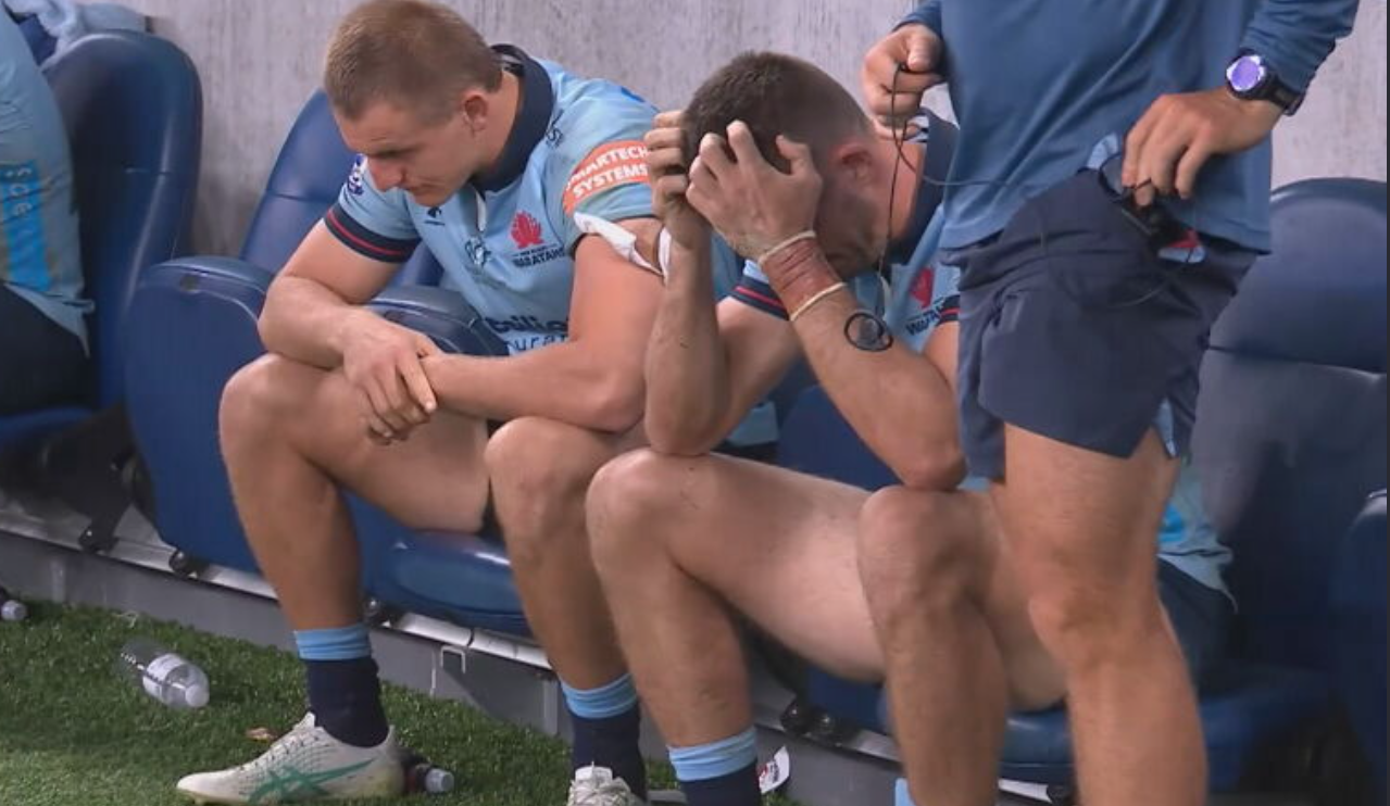 Joey Walton and Jake Gordon after the loss to the Force.