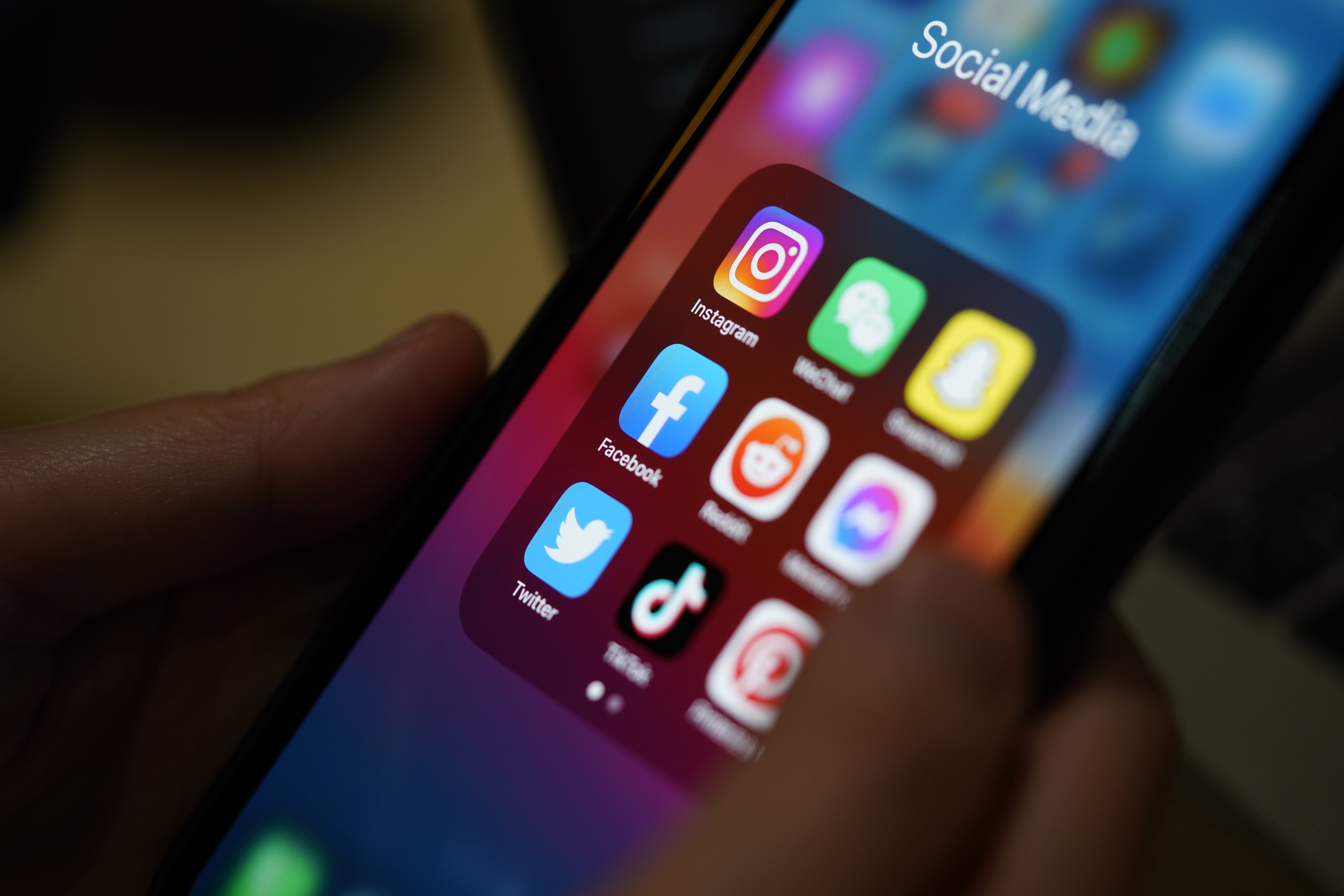 Social media apps. 