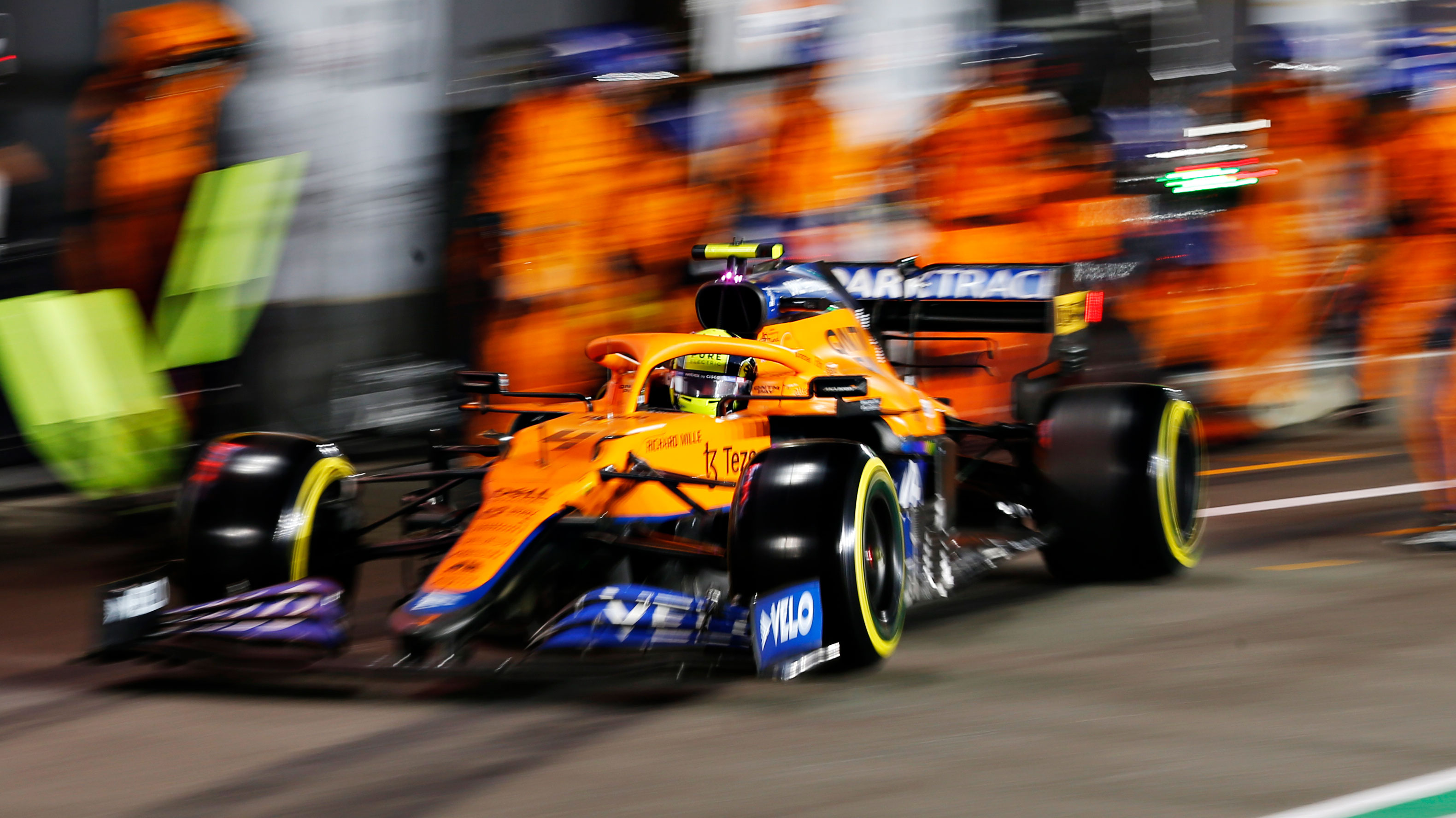 Lando Norris' McLaren at the Qatar GP.