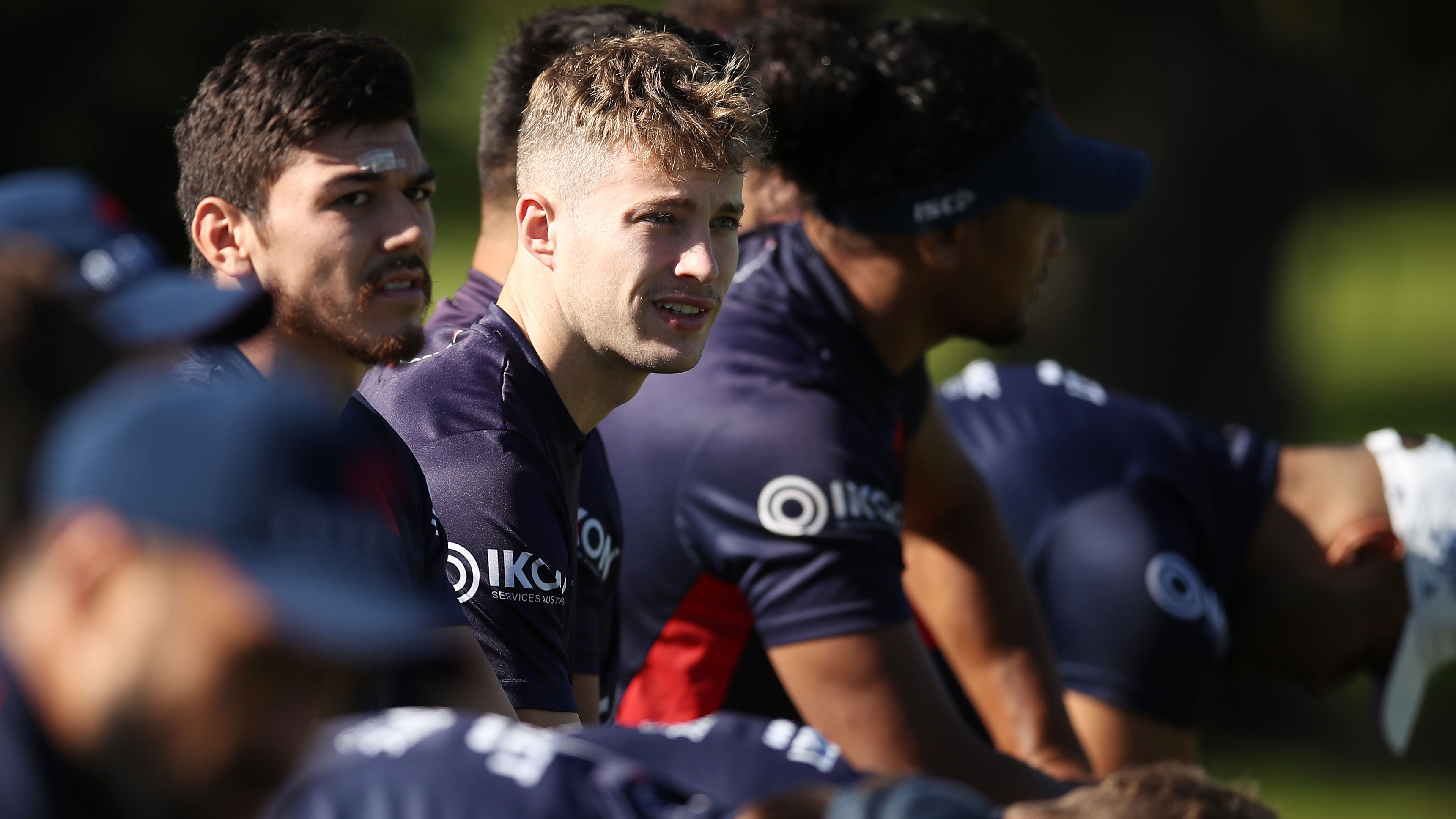 Sam Walker takes in his surroundings at Roosters training.