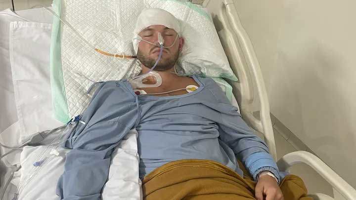 Adelaide man Jaxon Day is recovering from brain surgery in Lombok, Indonesia.