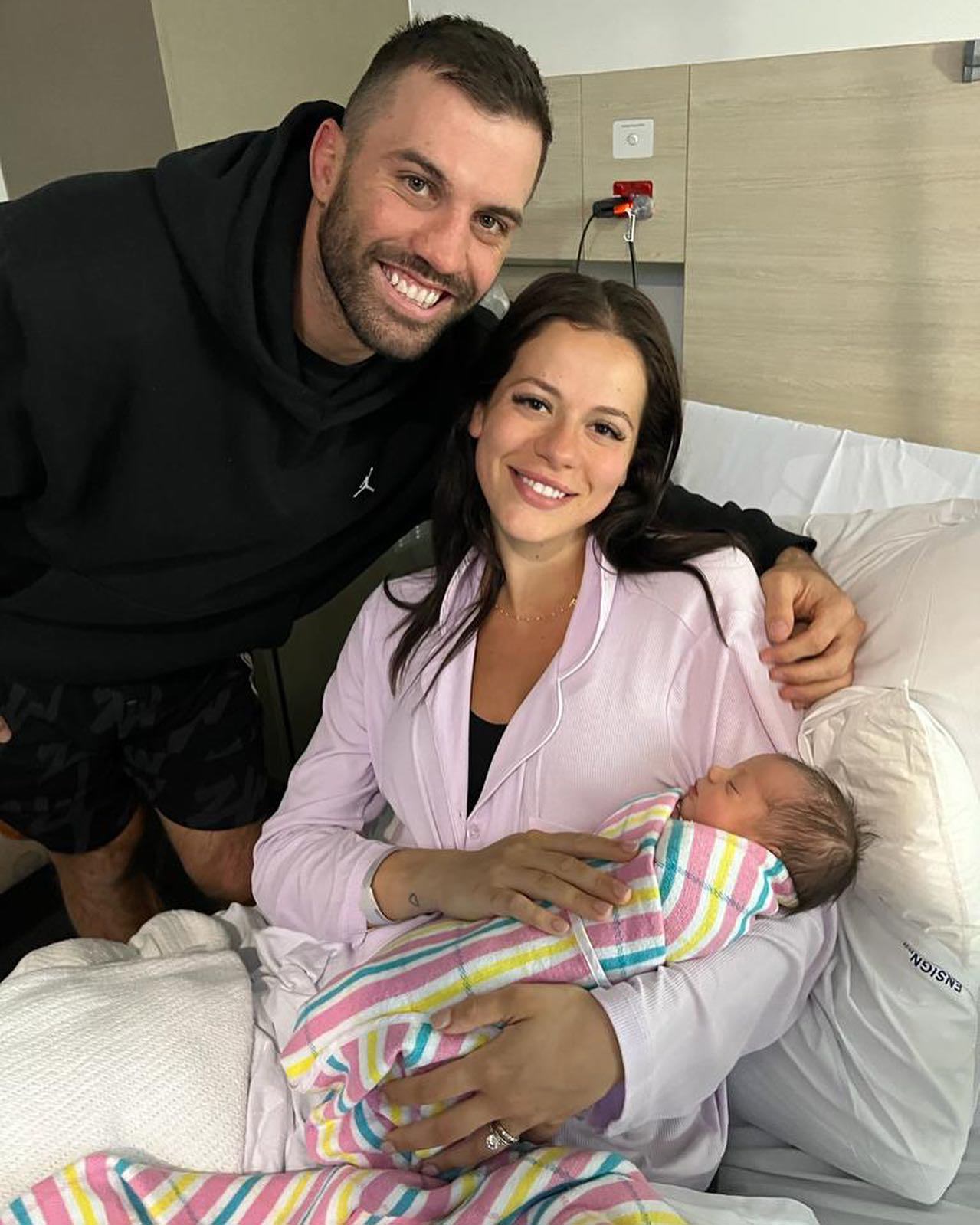 Maria and James Tedesco with their baby daughter Rosie