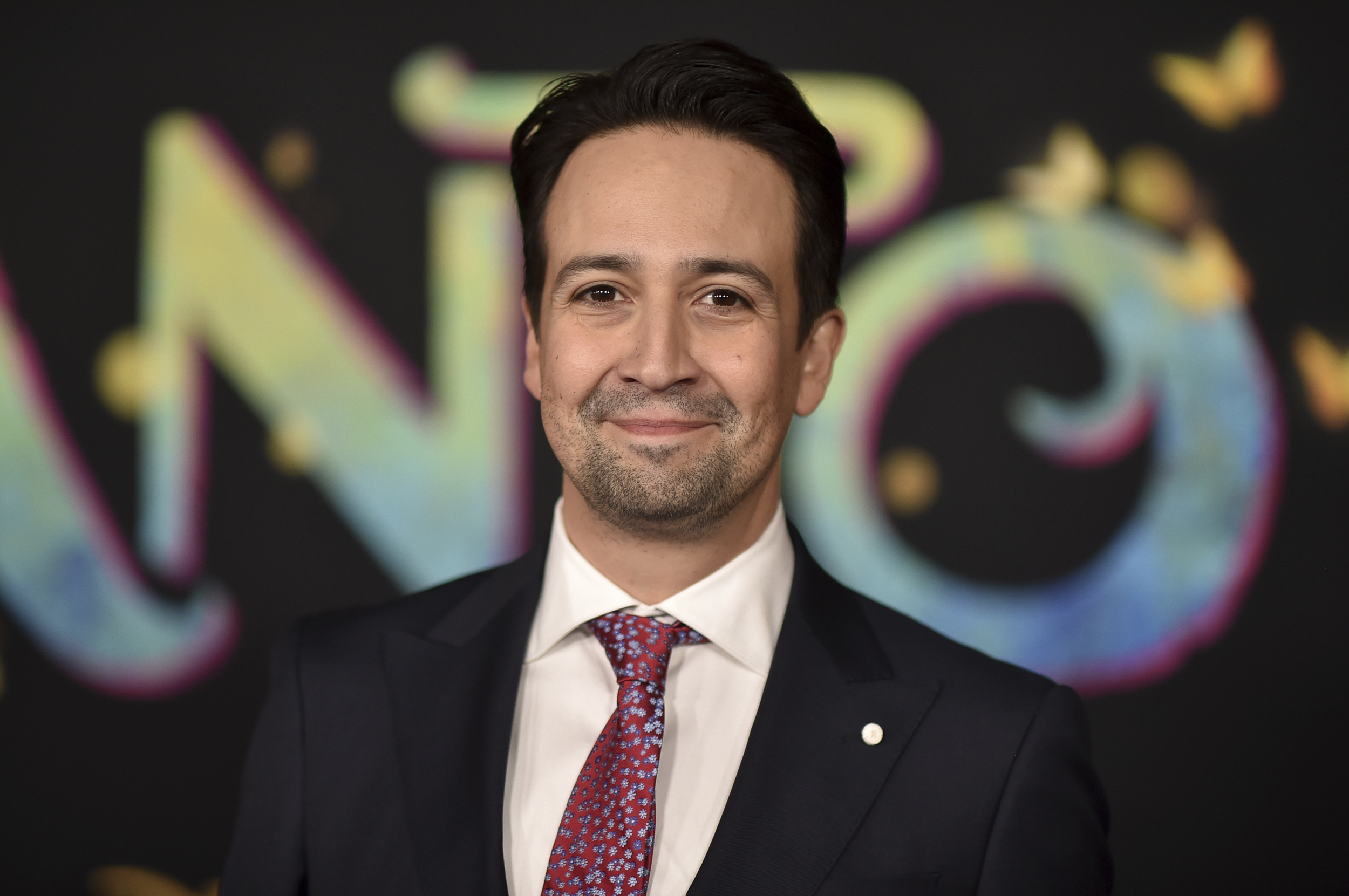 Lin-Manuel Miranda arrives at the premiere of "Encanto" on Wednesday, Nov. 3, 2021, at the El Capitan Theatre in Los Angeles. (Photo by Richard Shotwell/Invision/AP)