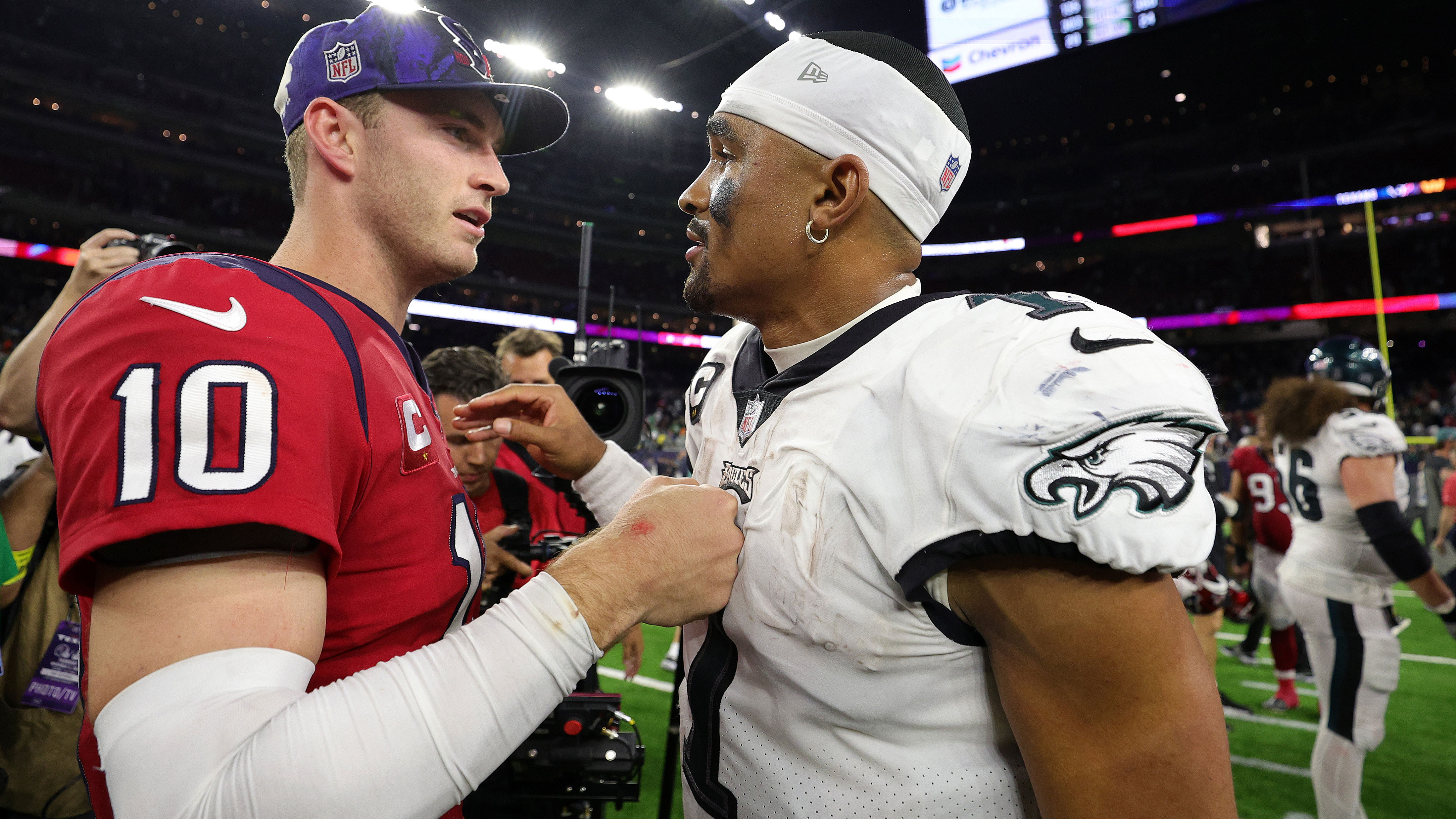 Jordan Mailata in tears as he exited MetLife. Photo via: @monica_herndon of  The Inquirer : r/eagles