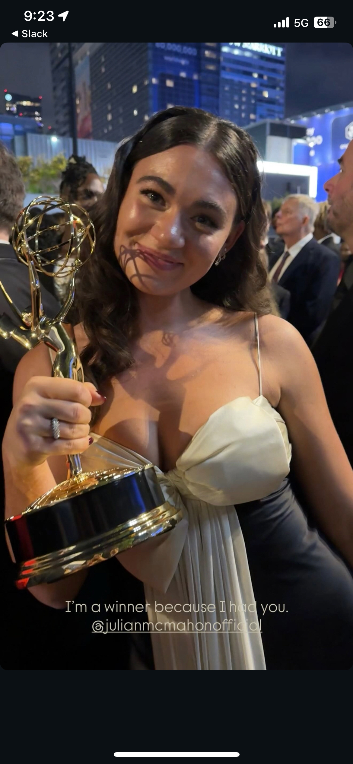 Madison McMahon honours her father after attending the 2025 Emmy Awards