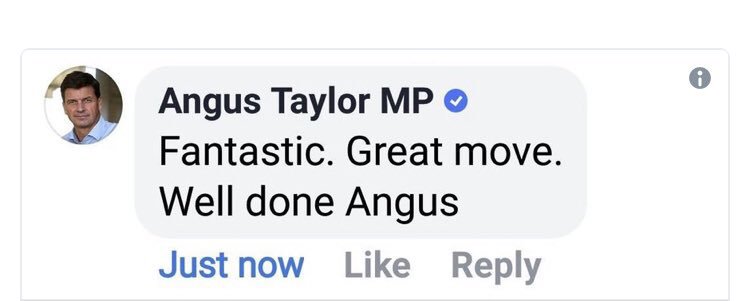 Angus Taylor social media comment