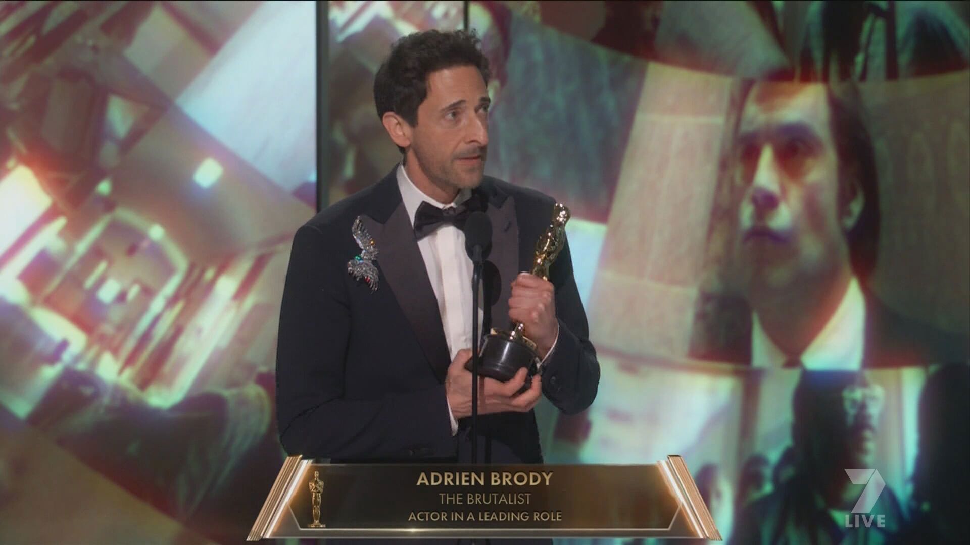 Adrien Brody wins Best Actor at the oscars